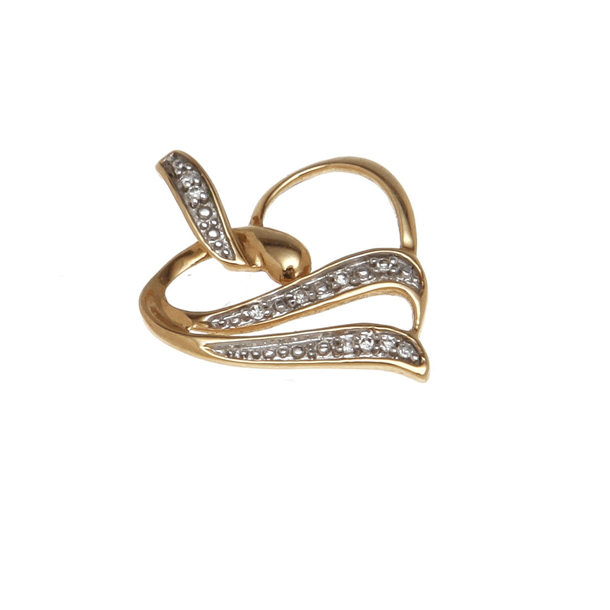 HÄNGE, 18K rödguld med diamanter. Vikt 1,0 g.