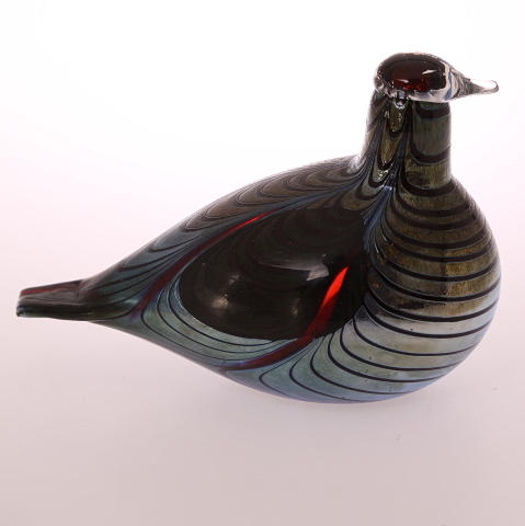 OIVA TOIKKA. FIGURIN, glas, osignerad, fågel, sent 1900-tal.