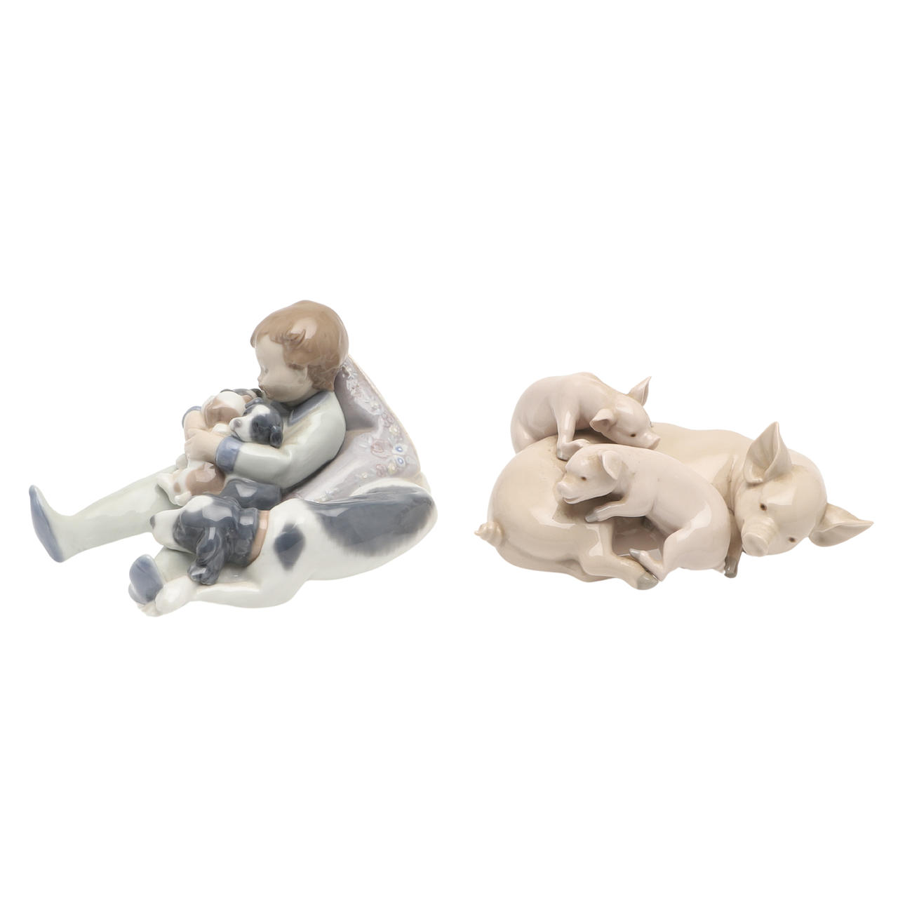 LLADRO 'SÖTA DRÖMMAR' & 'LEKFULLA GRISAR'.