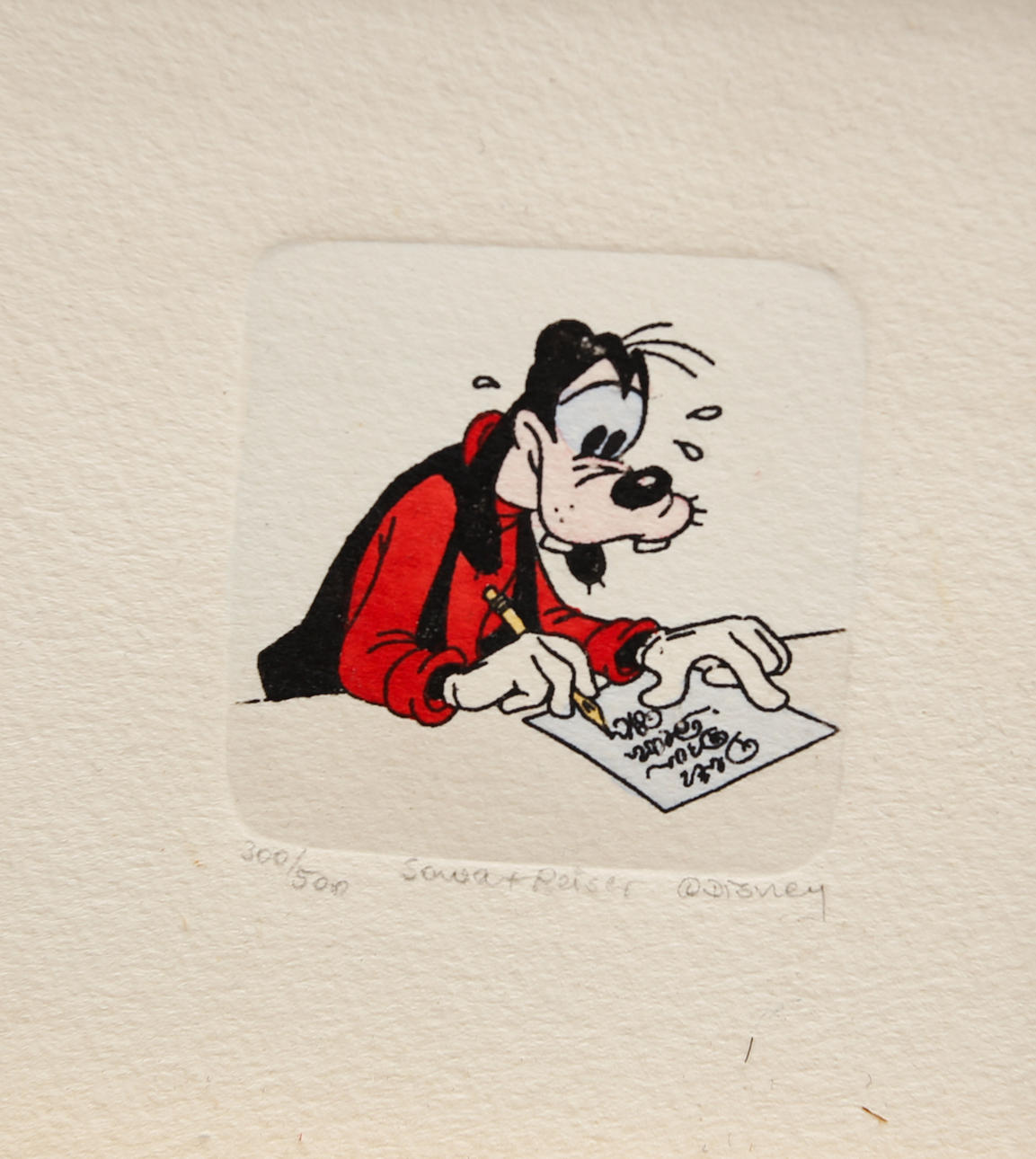 ORIGINAL ETCHING, Disney, Goofy, numbered 300/500, Sowa & Reiser