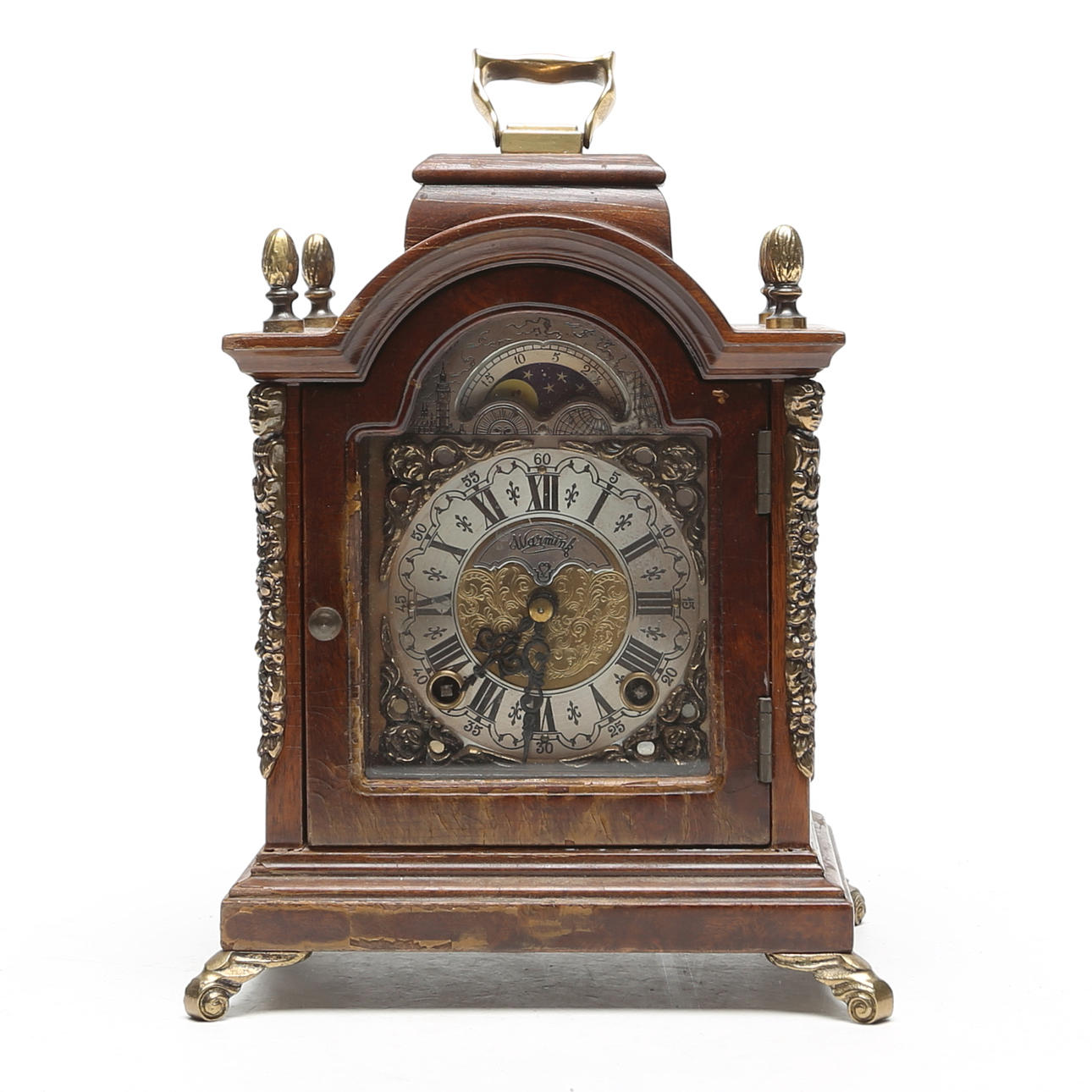 PÖYTÄKELLO, puu/metalli.