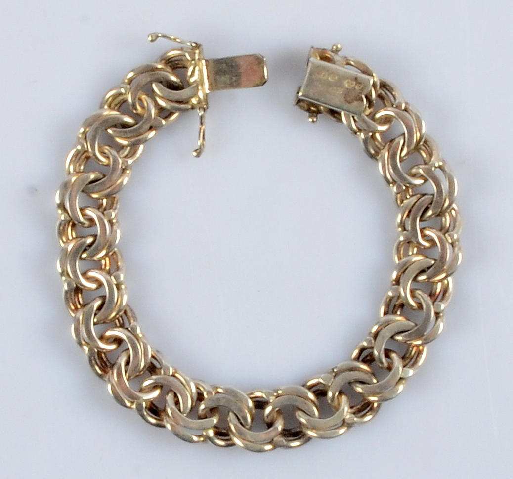 ARMBAND, Bissmark, silver, Victor Janson, Lindesberg.