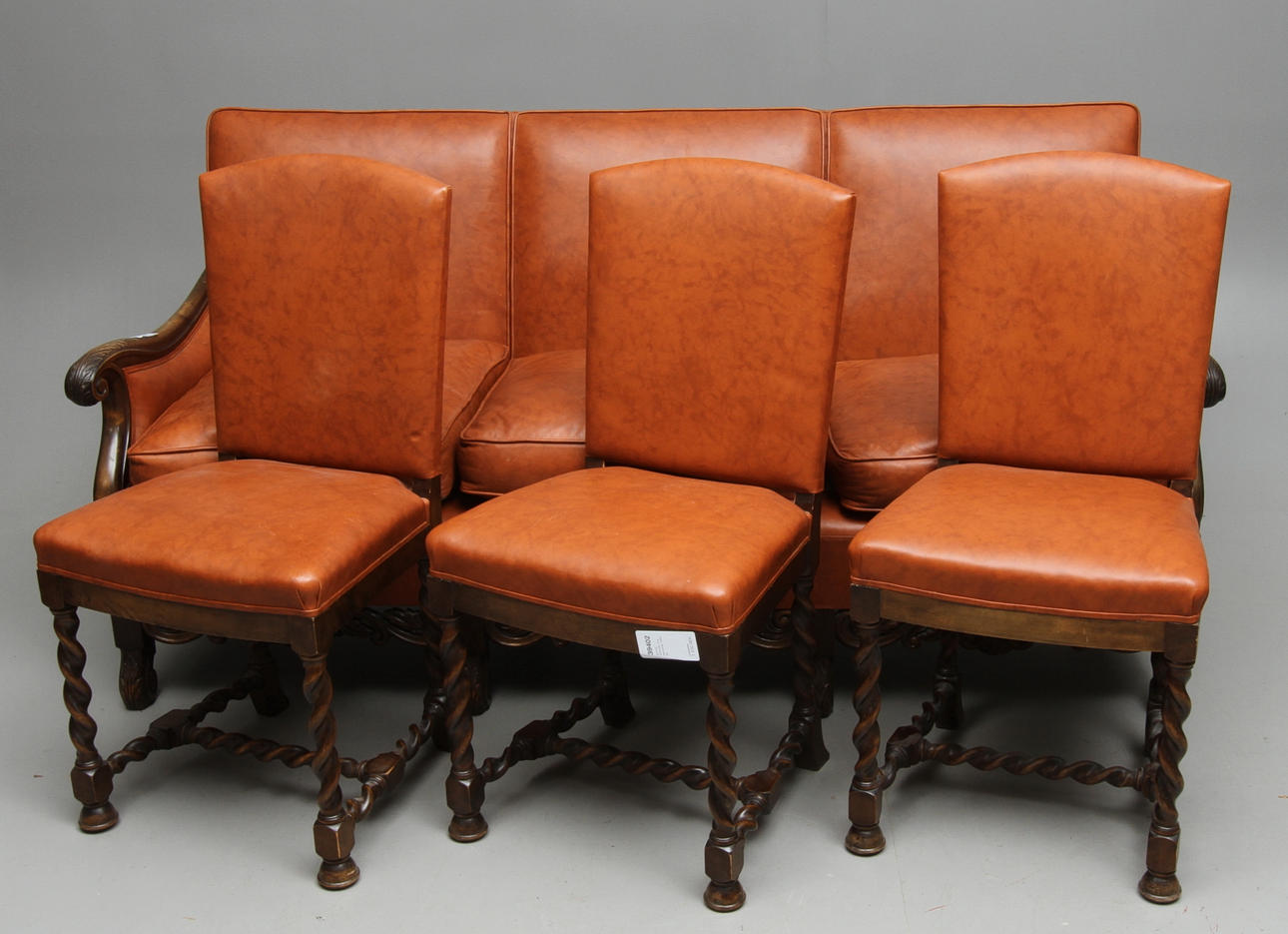 SOFFA, STOLAR, 3 st, barockstil, 1900-tal.