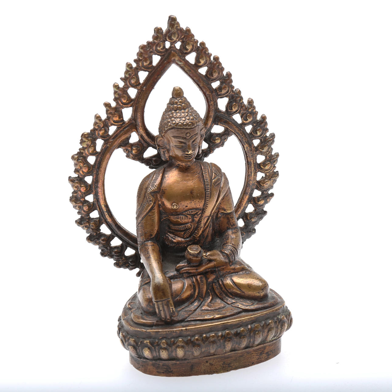 BRONSFIGUR 'Buddha', sannolikt Tibet, 18/1900-tal.