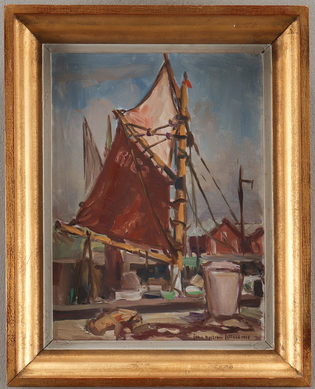 JOHN NYSTRÖM. "Rött segel II".