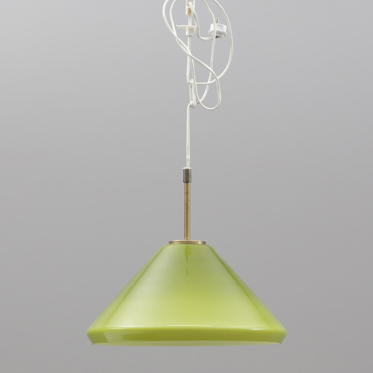 DECKENLEUCHTE, Glas, grün.