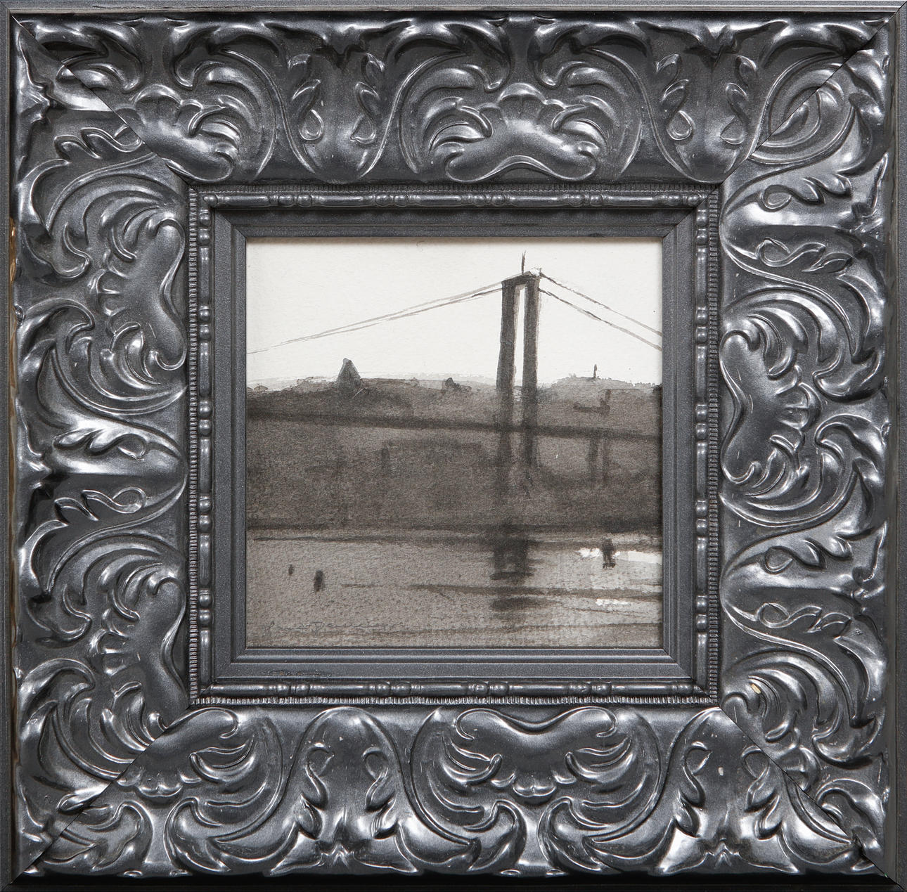 LARS A PERSSON. Älvsborgsbron, akvarell, signerad.