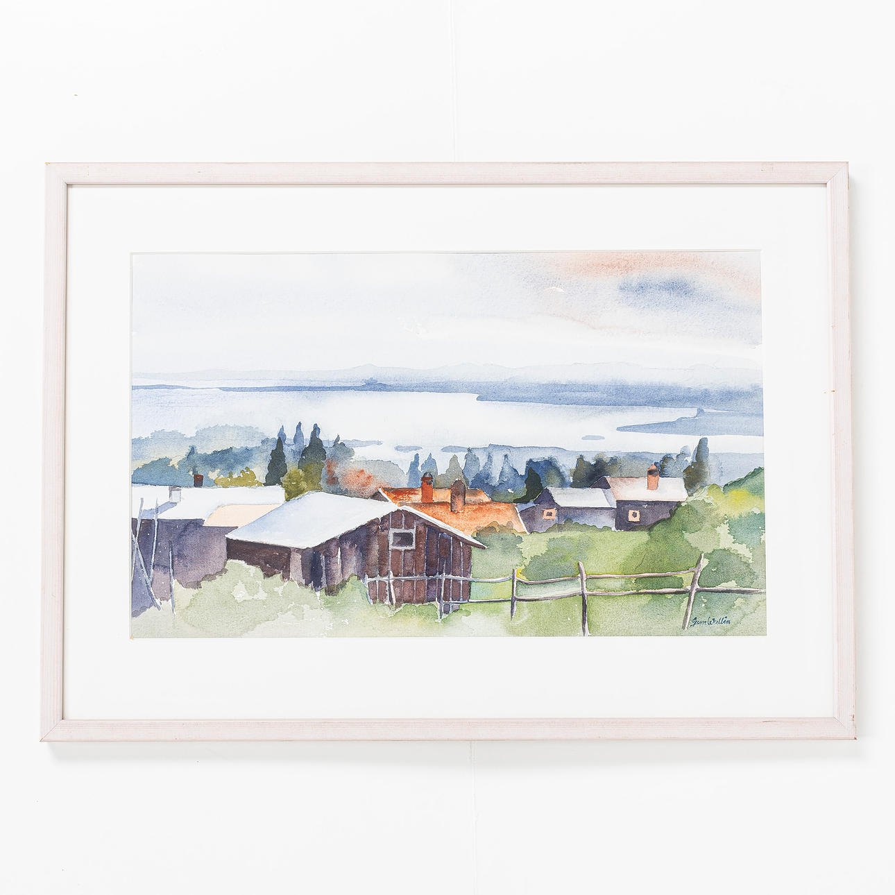 GUN WALLIN, Akvarell, signerad.