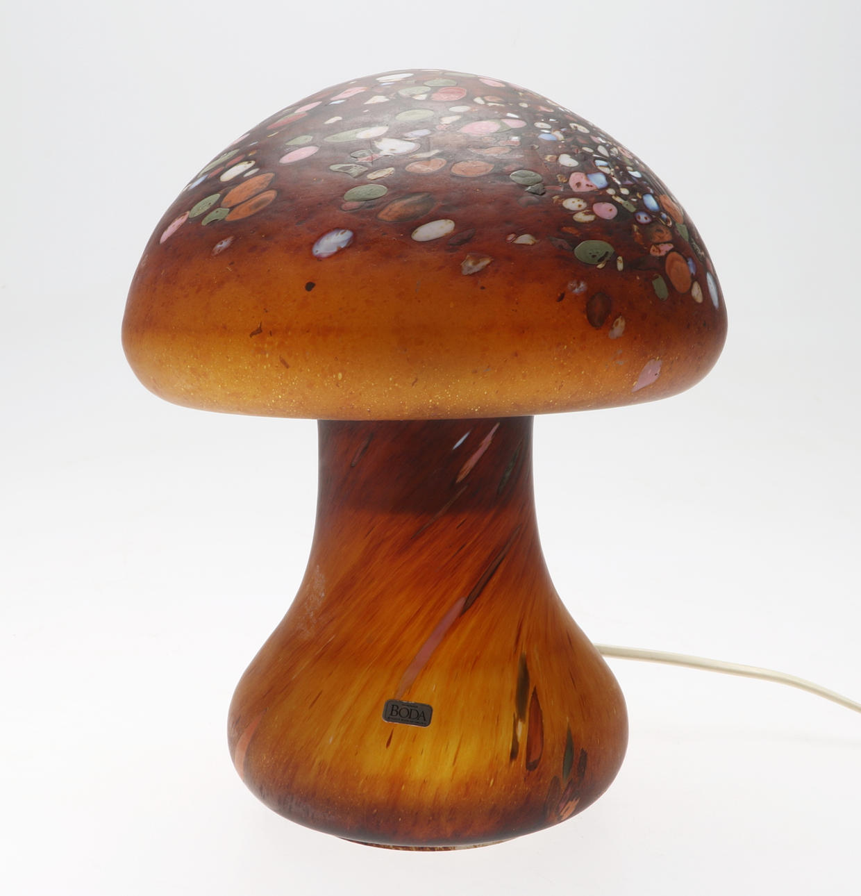 BORDSLAMPA, glas, svamp, Boda, Monica Backström.
