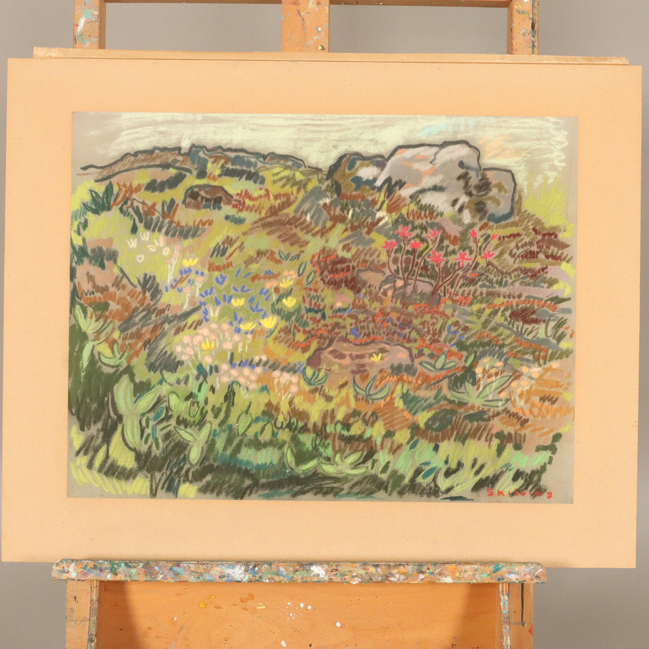 AXEL SKILVING. BLANDTEKNIK signed.