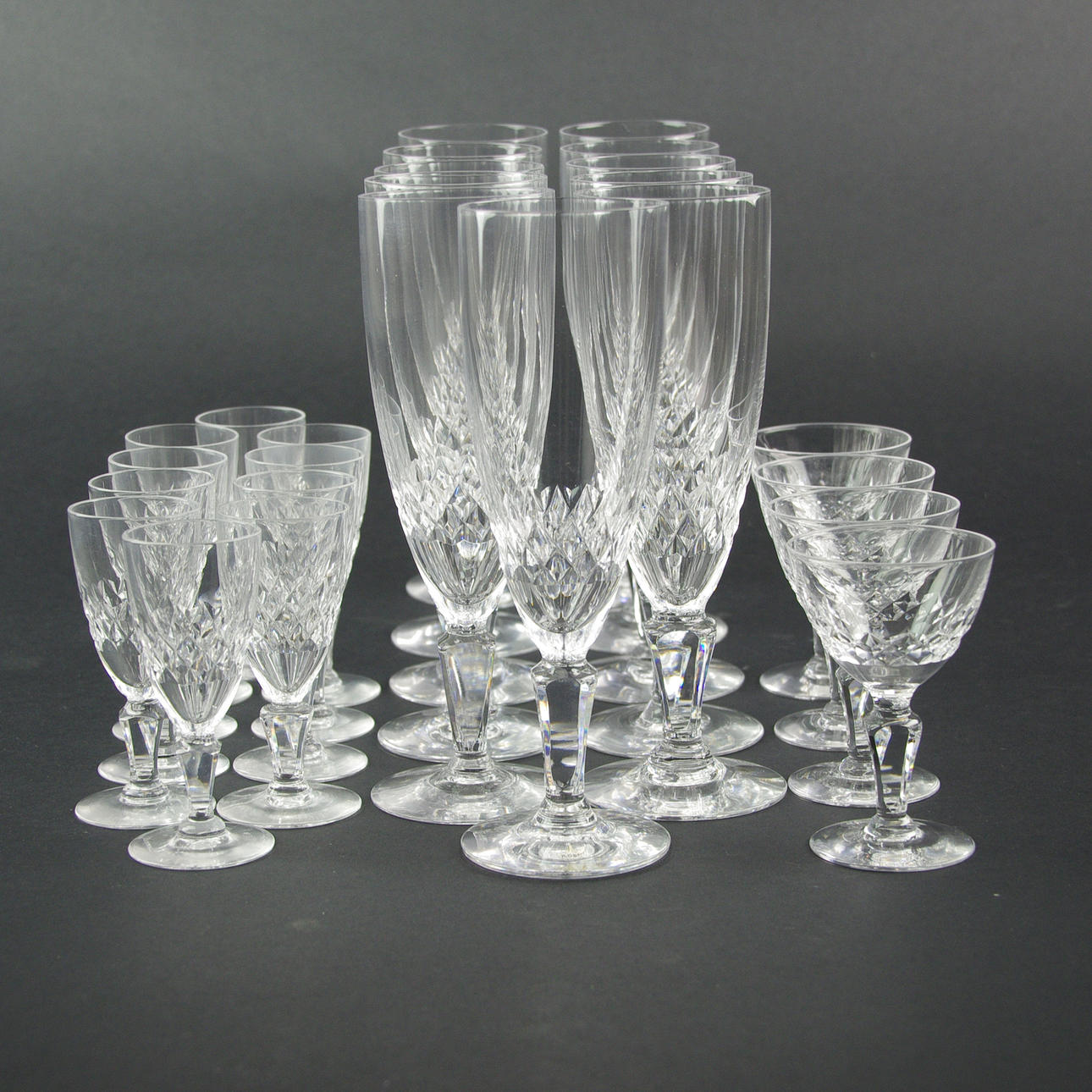 GLASSERVIS, kristall, Kosta.