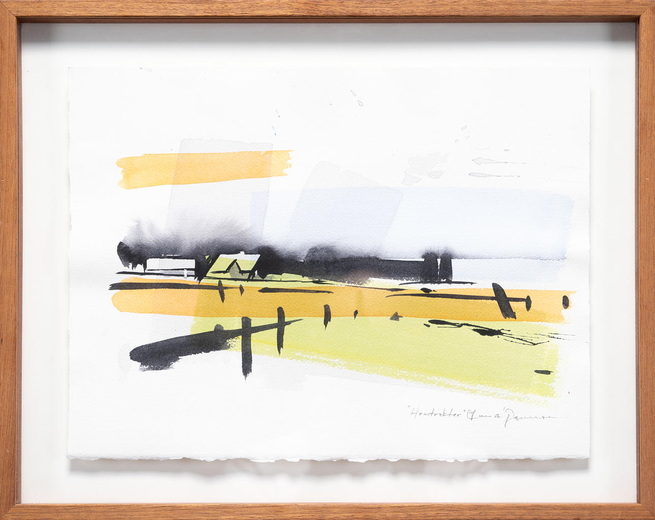 LARS A PERSSON. Akvarell på papper, "Hemtrakter".