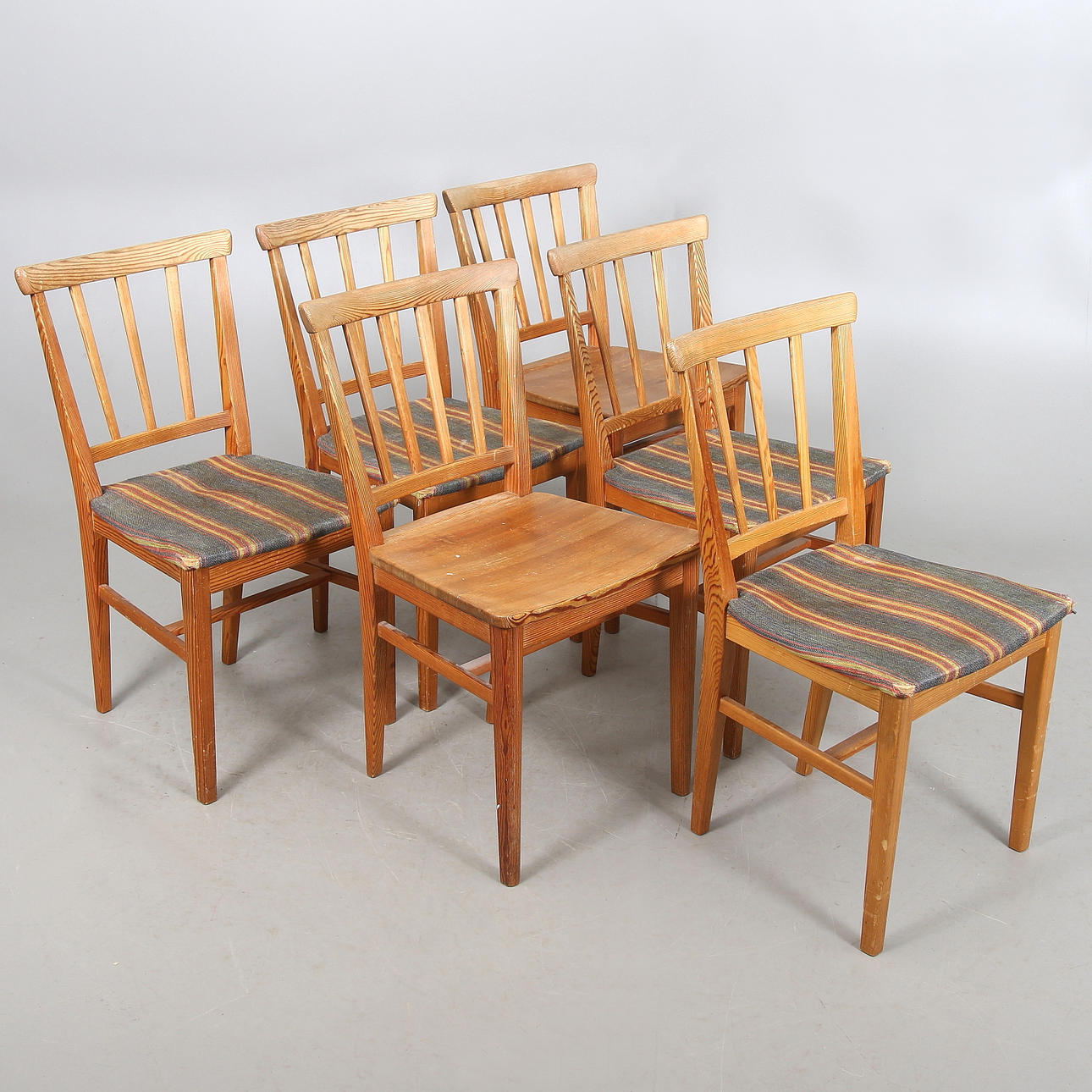 STOLAR, 6 st, "Själevad". Carl Malmsten. 1900-talets senare del.