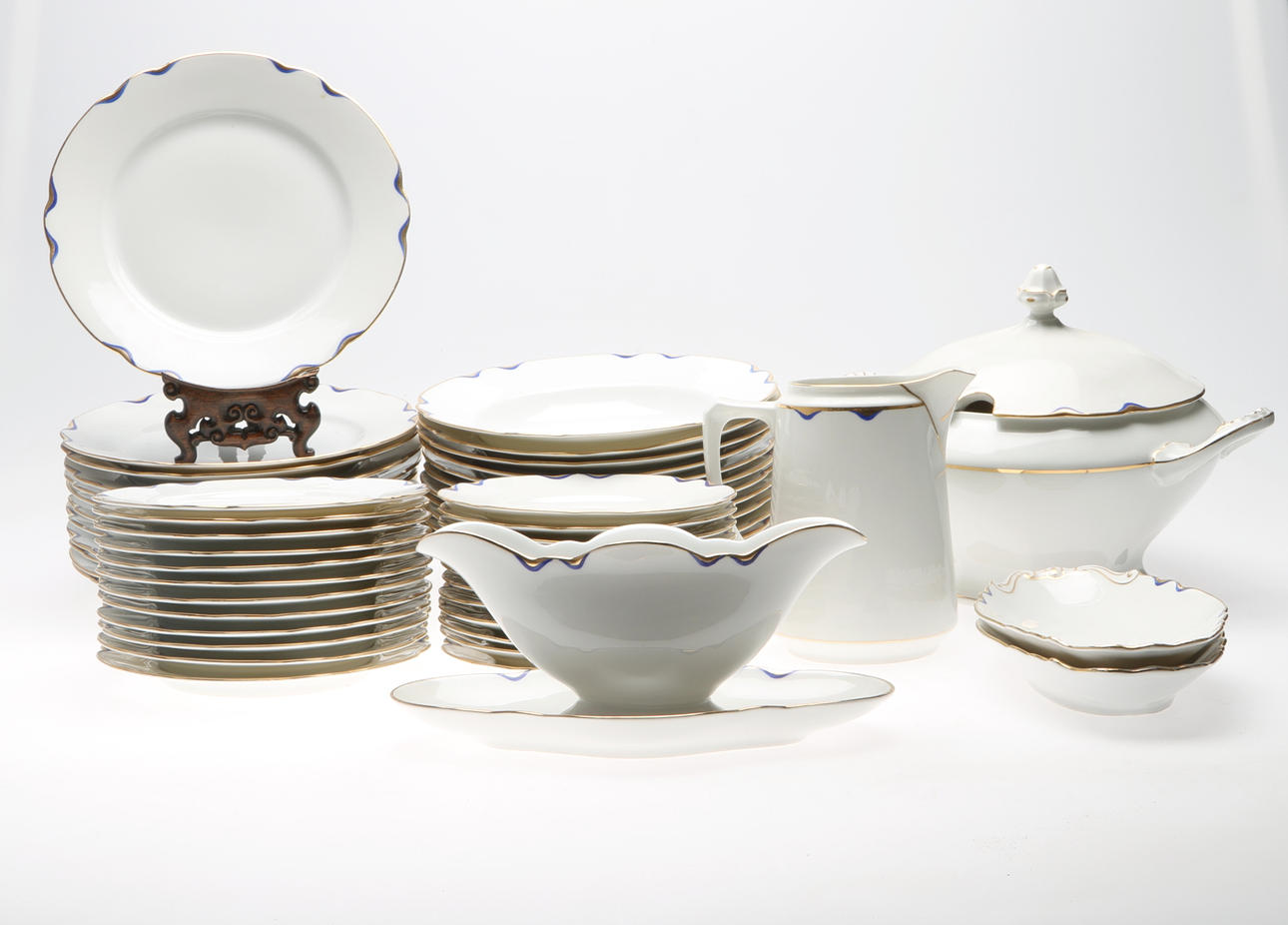 MATSERVIS, 53 delar, porslin, Koenigszelt, Tyskland, 1900-tal.