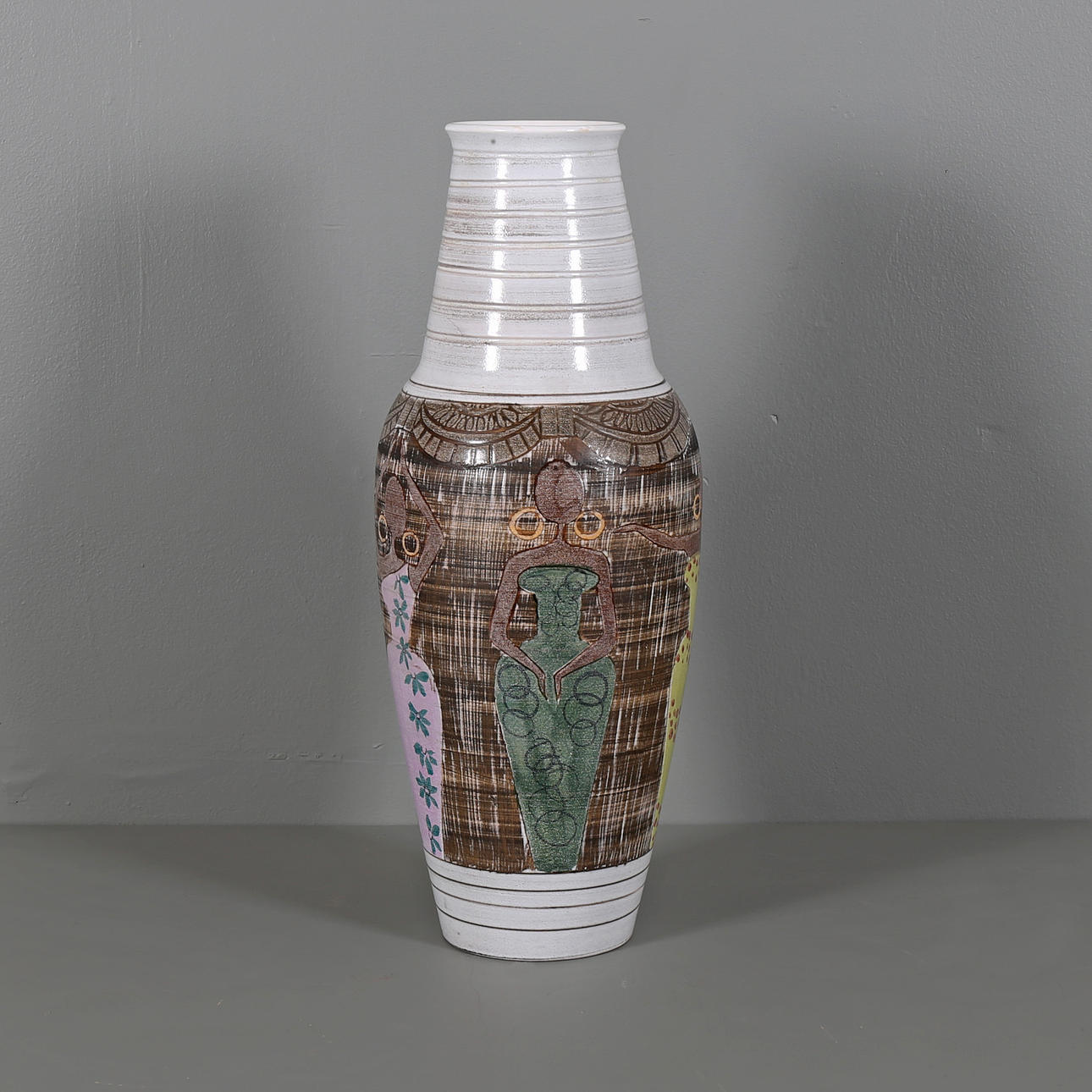 GOLVVAS, lergods, Laholms keramik, 1950/60-tal.