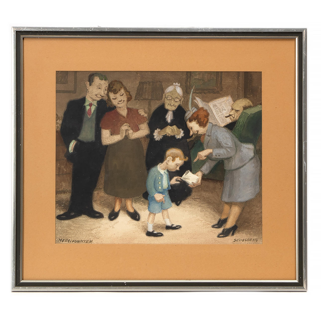HARALD SKOGSBERG. Watercolour, “The Middle Point”, signed. Art ...