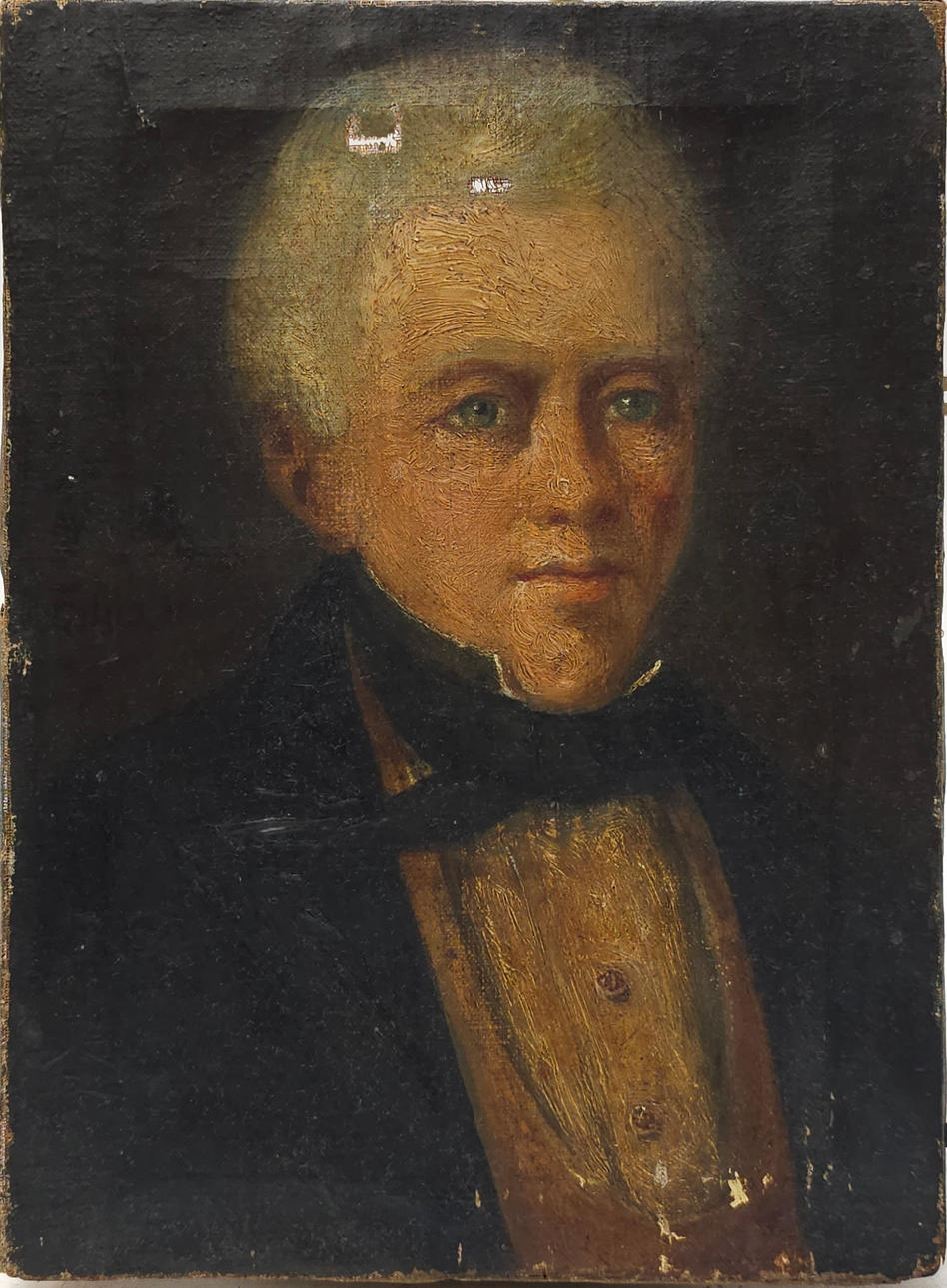 ANÓNIMO. OIL CANVAS. ILLUSTRIOUS CHARACTER. 19TH CENTURY.