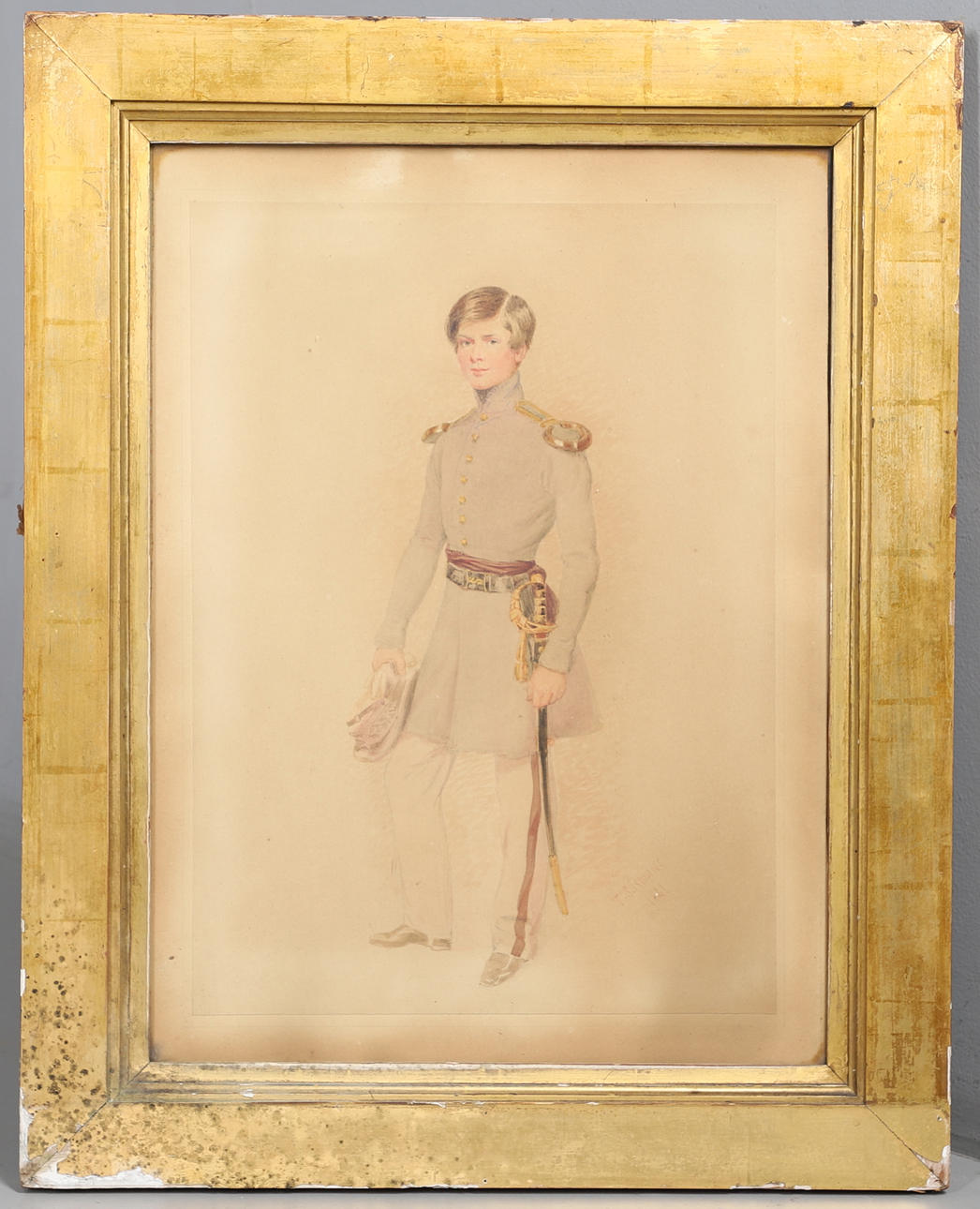THOMAS SEWEL ROBINS (1810-1880) A PORTRAIT OF A YOUNG OFFICER, 1841.