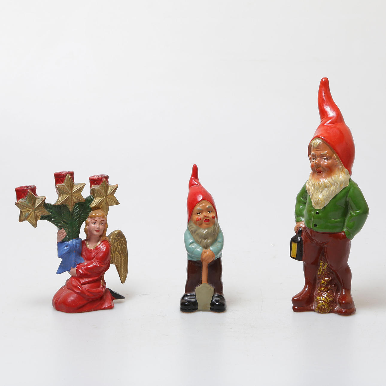 JULTOMTAR SAMT ÄNGELLJUSTAKE, 1900-TALETS MITT.