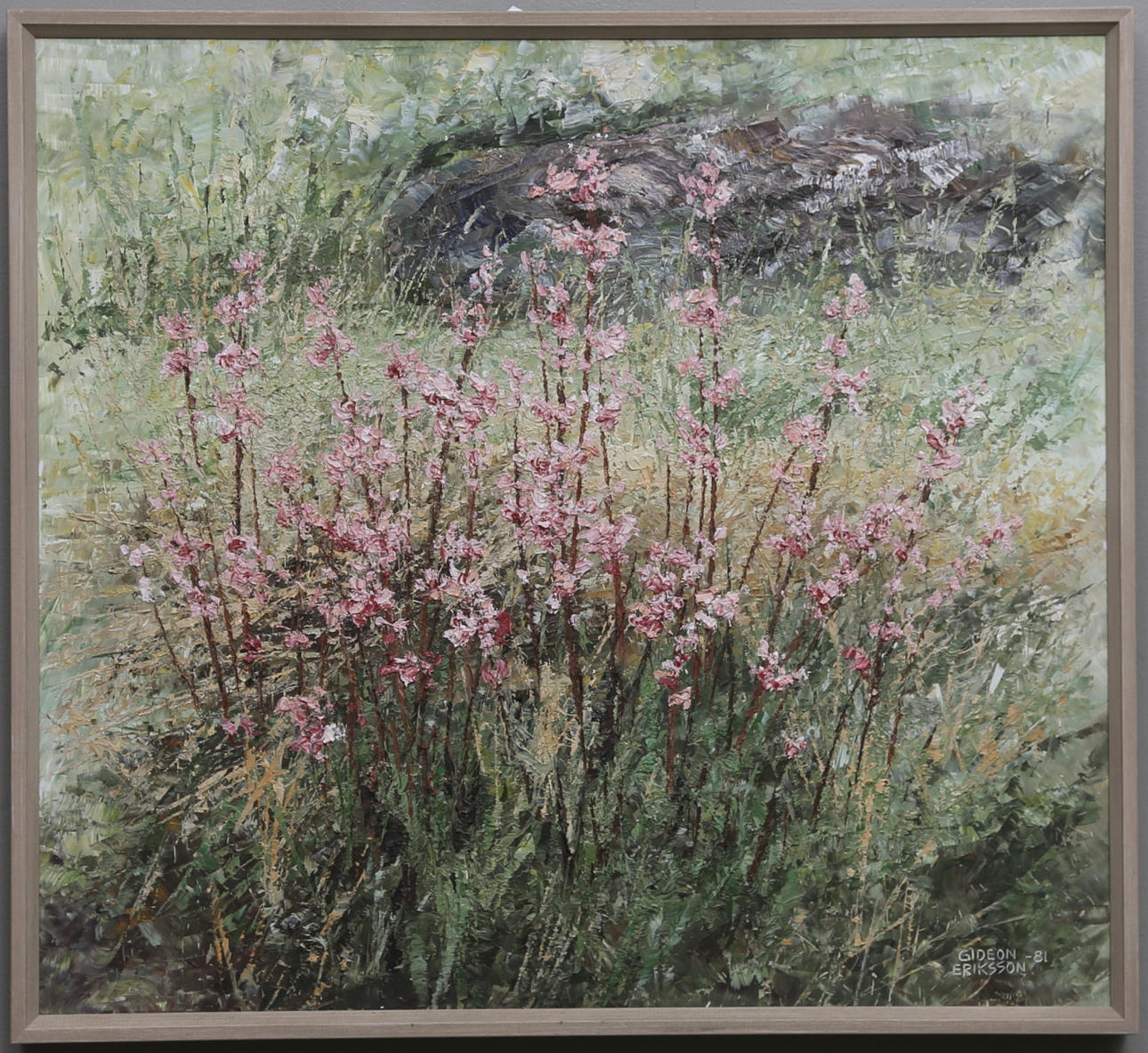 GIDEON ERIKSSON. Olja på pannå. Signerad och daterad -81.