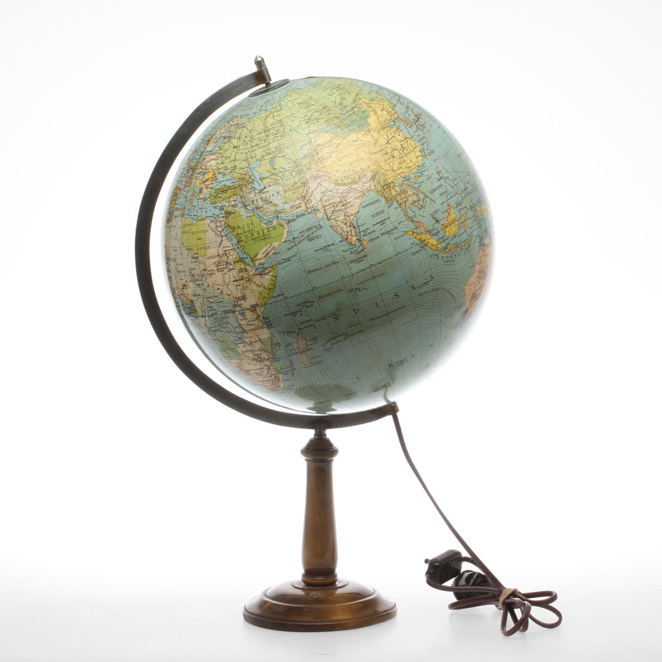 JORDGLOB, på träfot, Tower, Globus, 1900-tal.