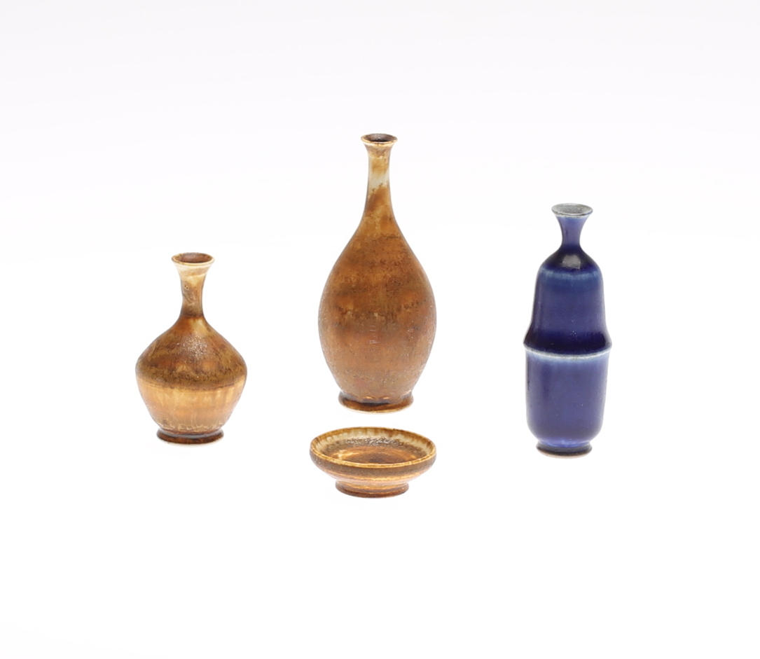 MINIATYRER, 4 st, stengods, John Andersson & Gunnar Borg, Höganäs.