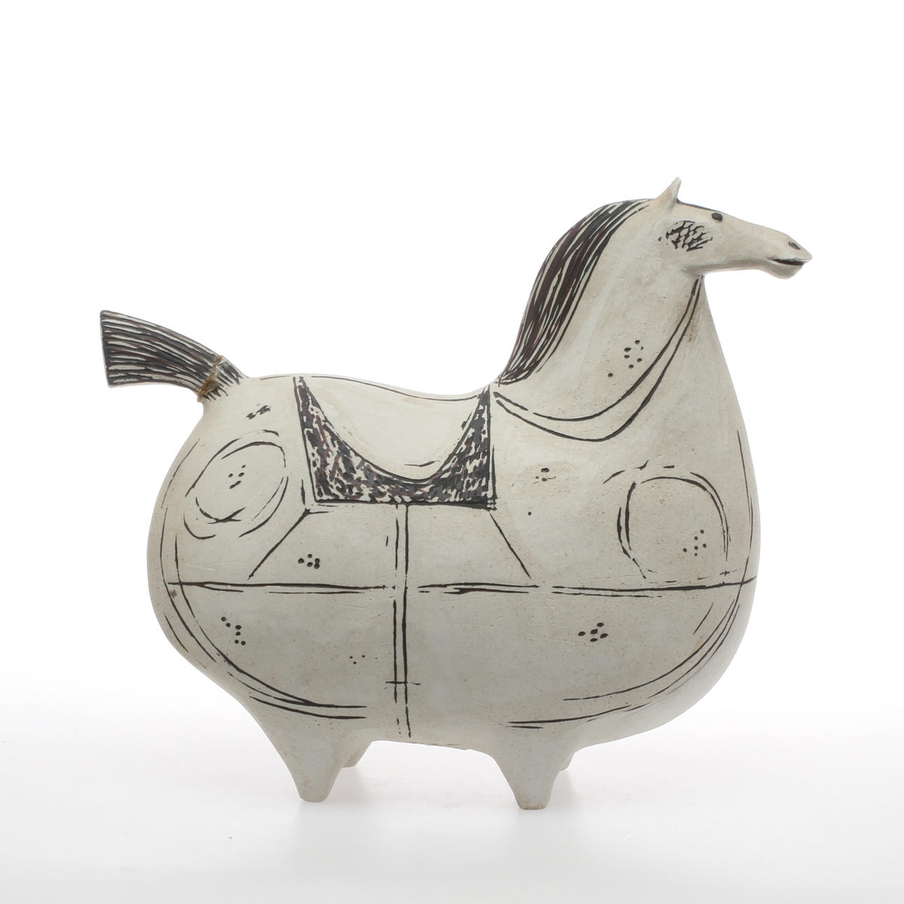 FIGURIN, stengods, "Springare" stor, Stig Lindberg, Gustavsberg Studiohand.