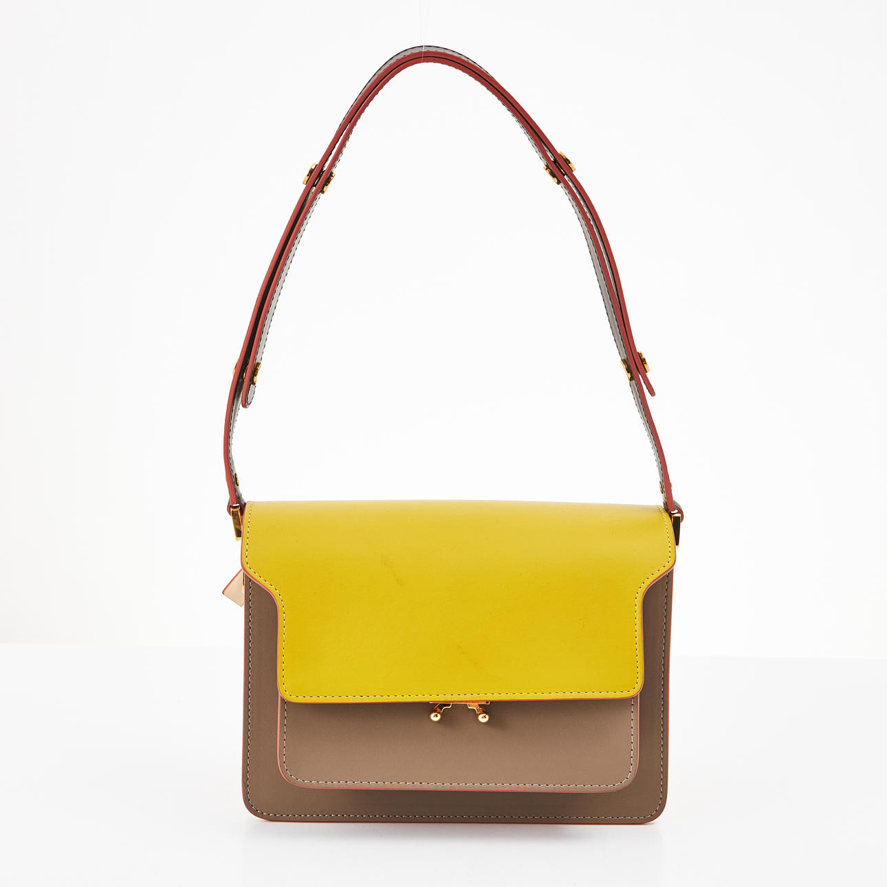 MARNI, håndtaske, „Tricolor medium trunk“.