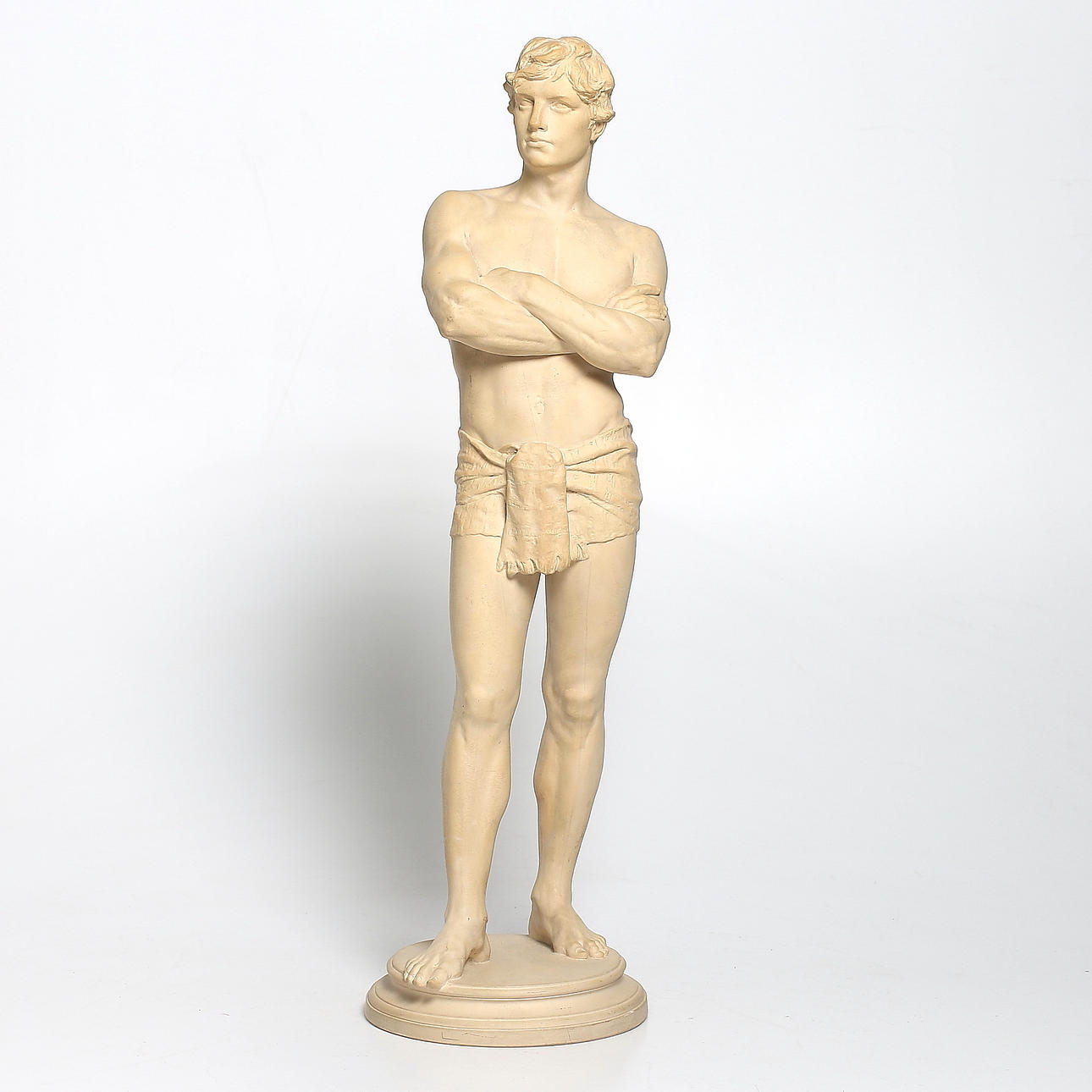 SKULPTUR, keramik, L.P. Jørgensen, Eneret, Danmark. Sekelskiftet 1800/1900.