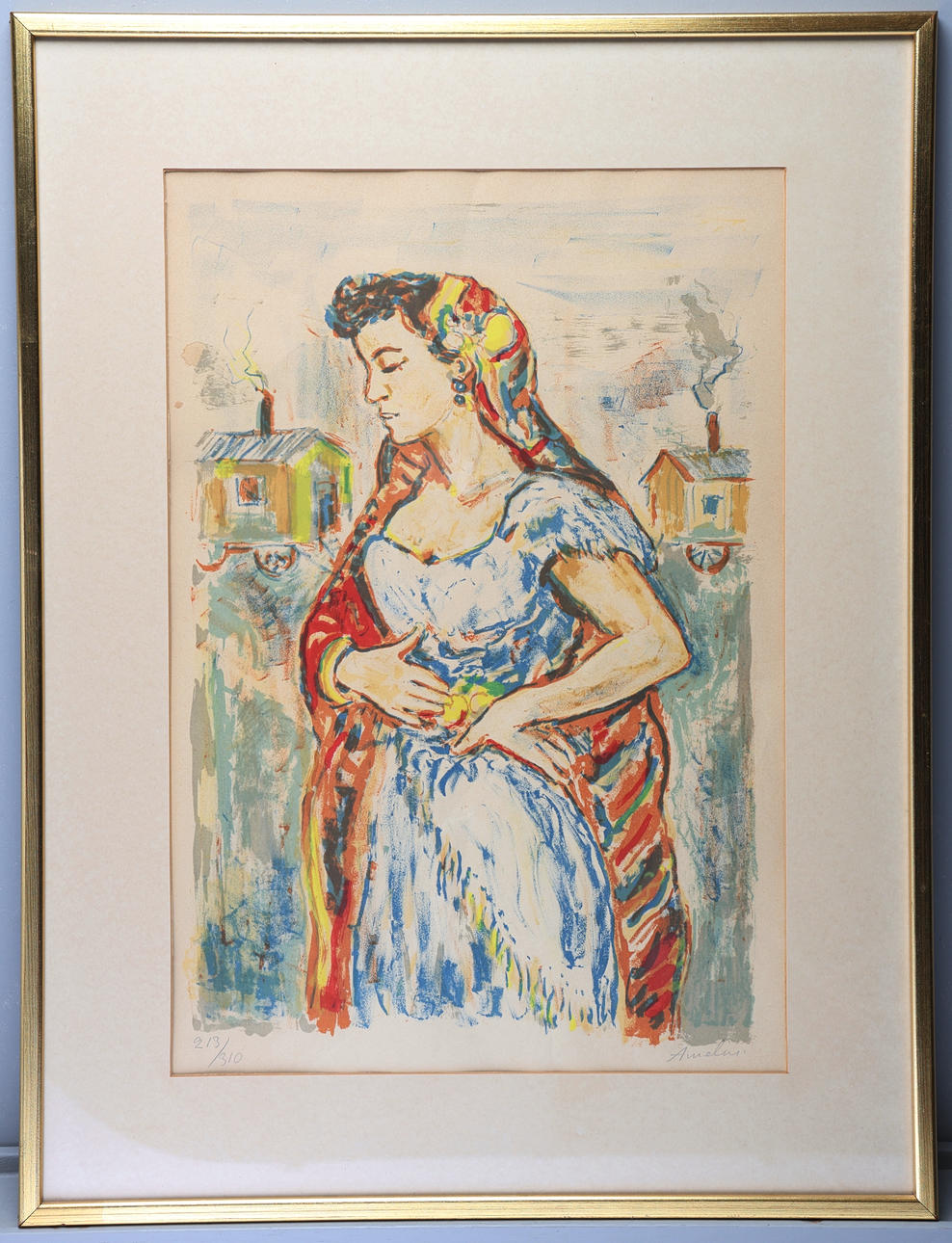 ALBIN AMELIN. Lithograph Lithograph, signed, numbered 213/310.