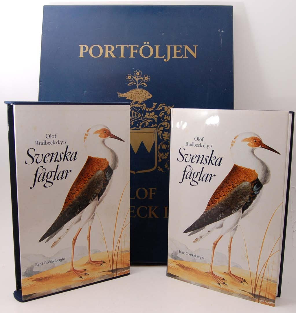 RUDBECK OLOF D Y. Svenska fåglar + Portföljen.