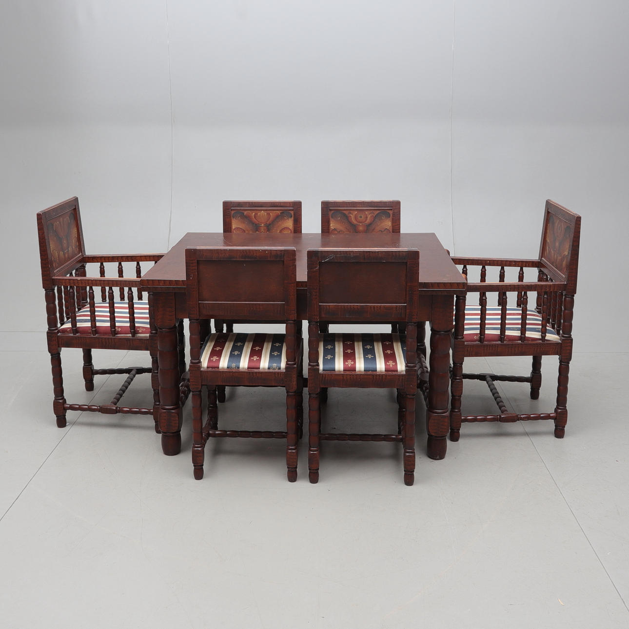 MATGRUPP, 7 delar, allmoge-stil.