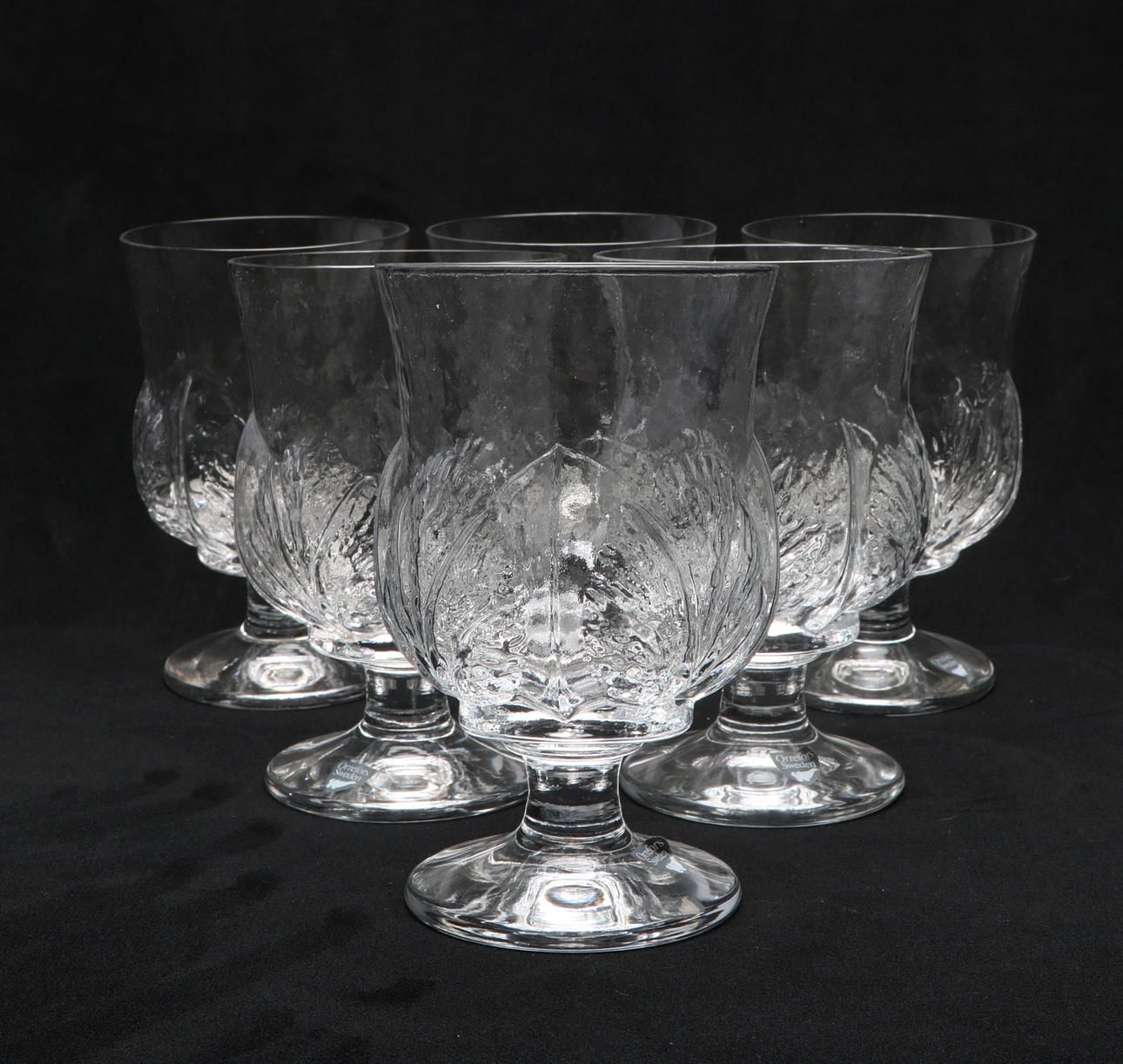 VINGLAS, 6 st, "Eden", Orrefors, 1900-tal.