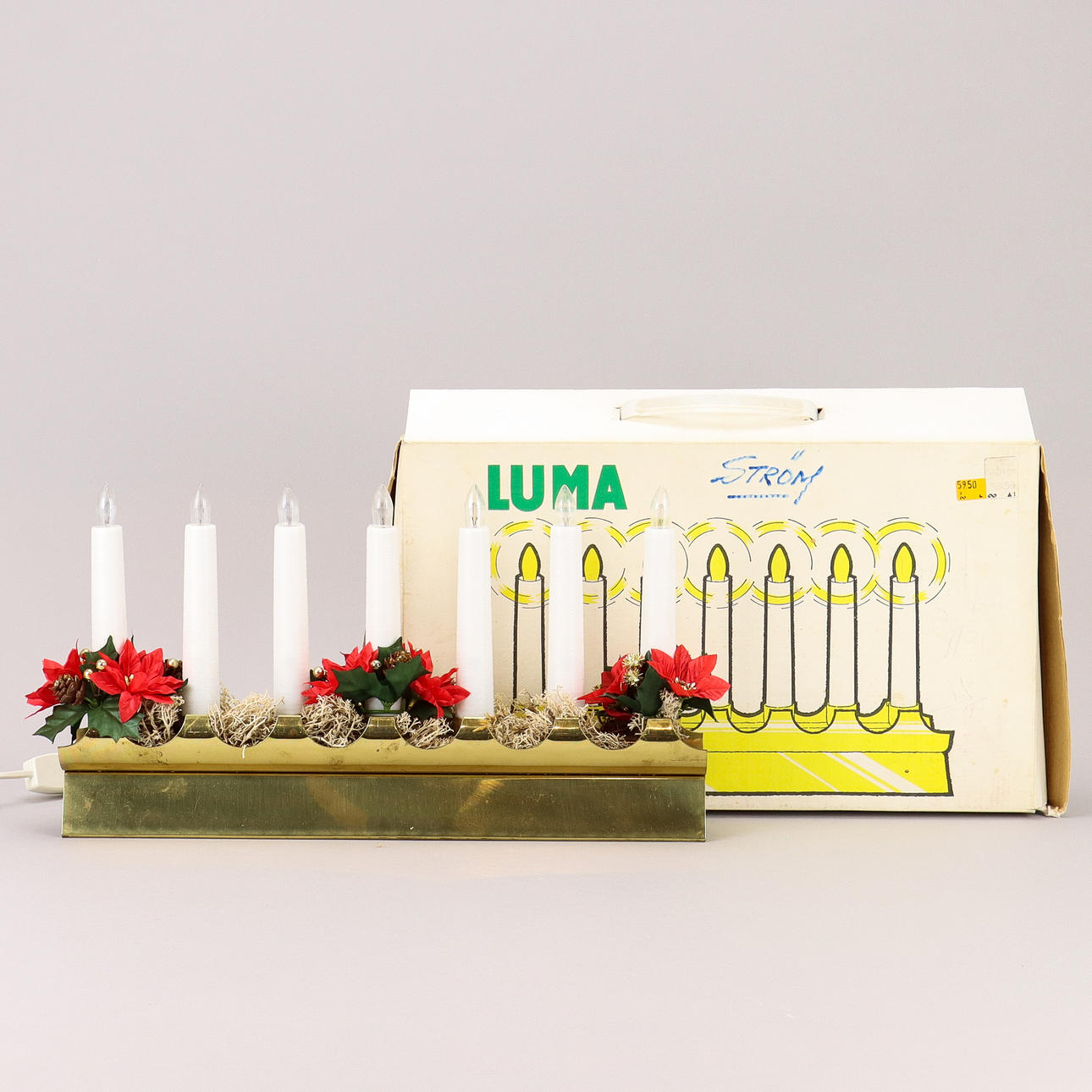 ADVENTSLJUSSTAKE mässingsfärgad plåt.