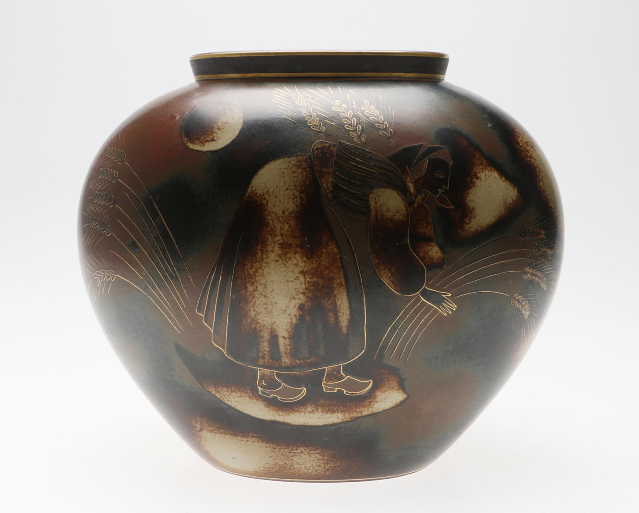 VAS, stengods, unik, Flambé, Alp, Gunnar Nylund, Rörstrand, 1900-tal.