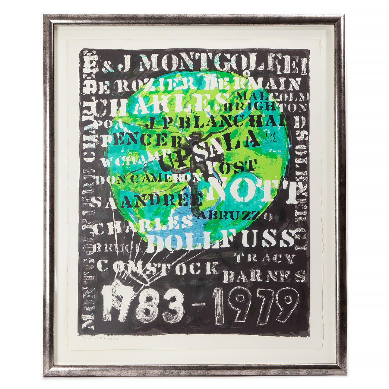 GÖSTA WERNER. Lithograph in colour, signed, H.P.