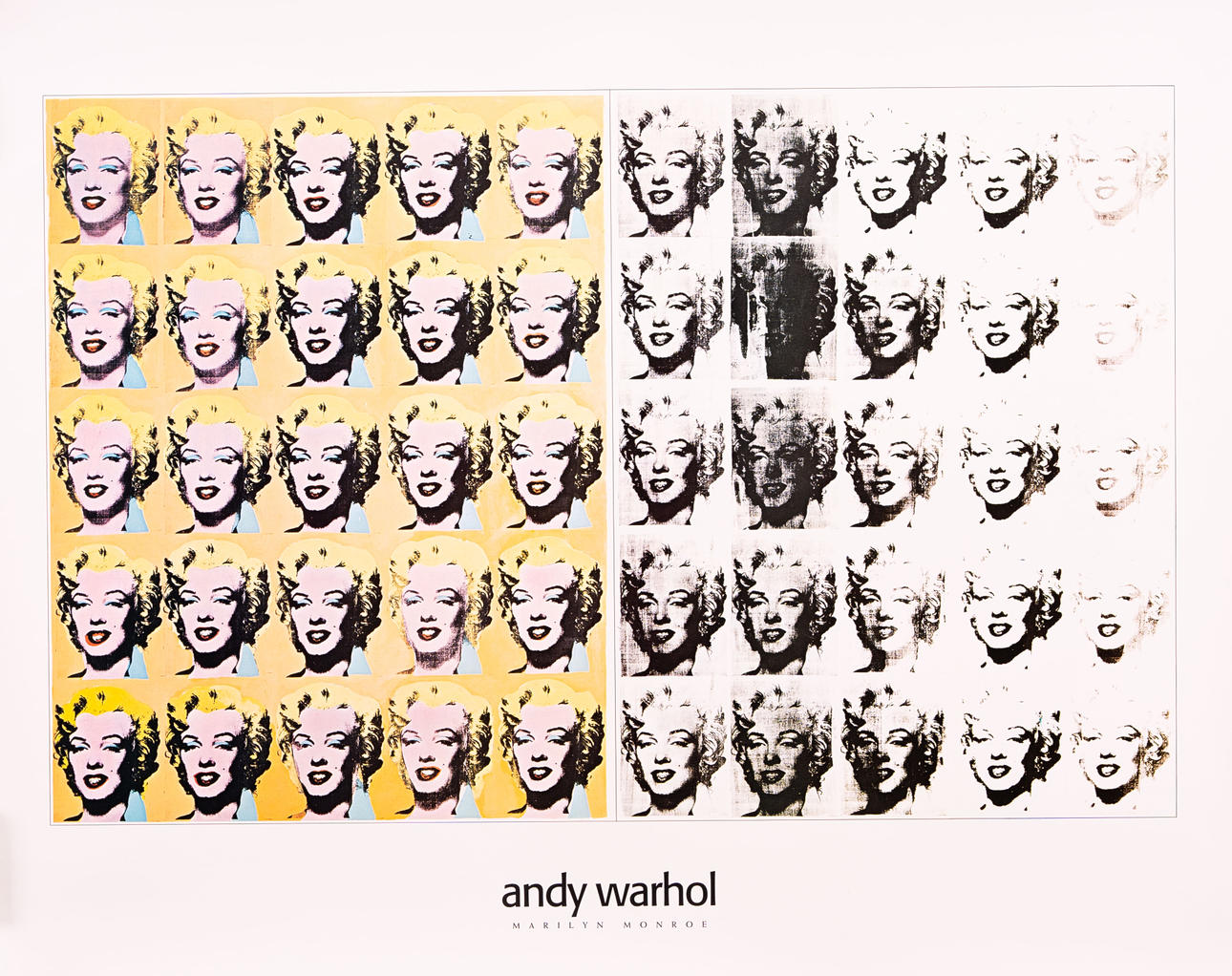 ANDY WARHOL. Plakat, Marilyn Monroe.
