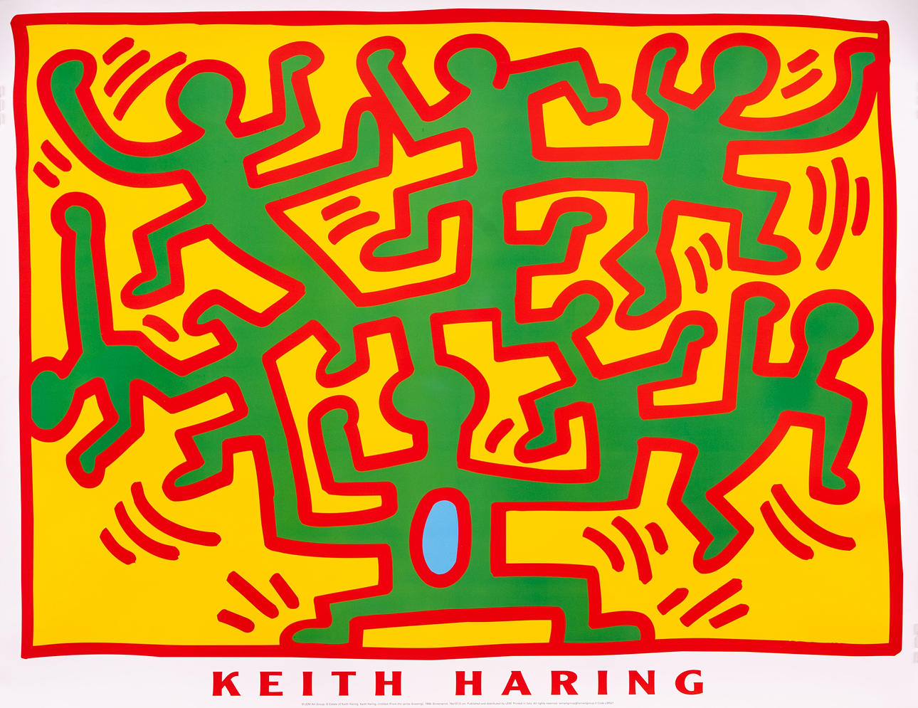 KEITH HARING. Plakat, „Voksende“.