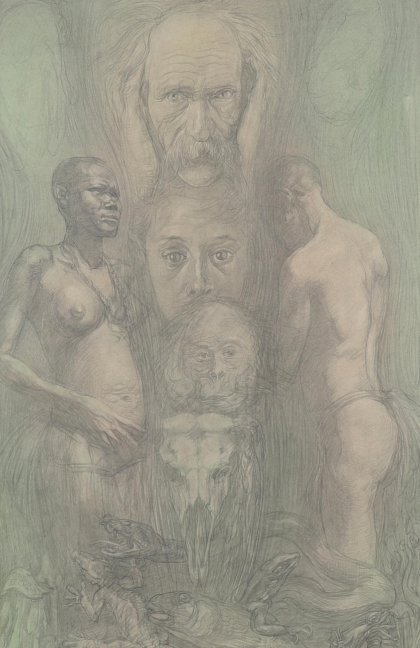 AUSTIN OSMAN SPARE (1886-1956). THE EVOLUTION OF THE HUMAN RACE.