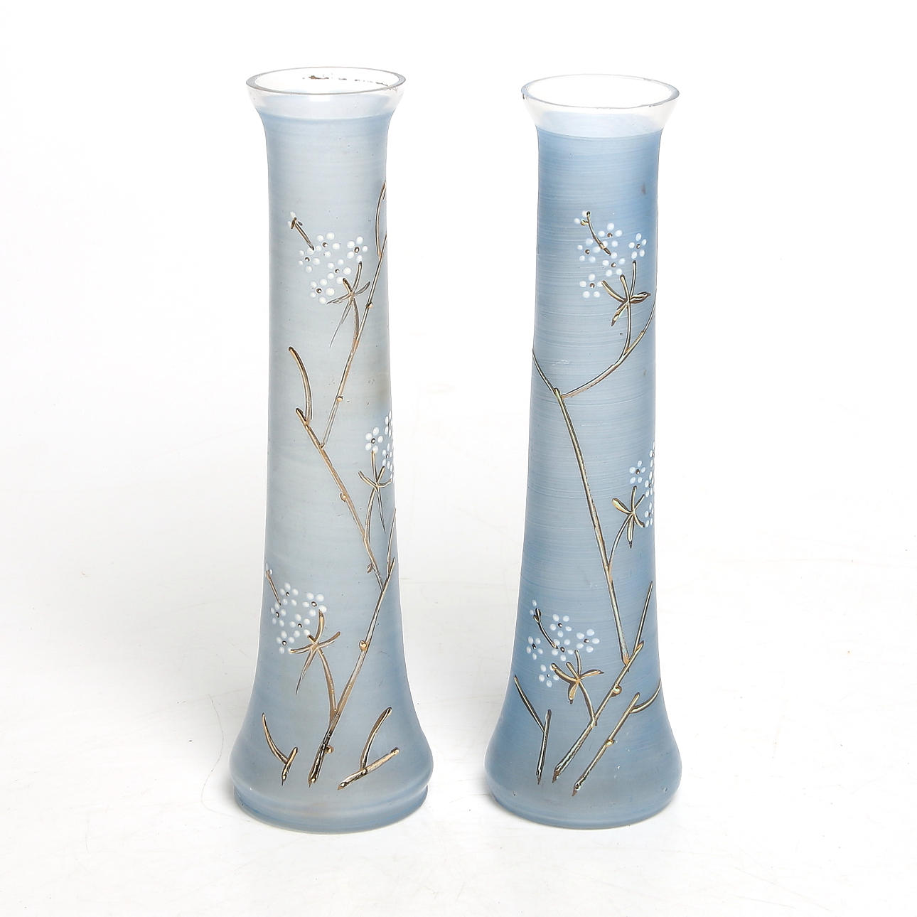 VASER, ett par, glas, omkring sekelskiftet 18/1900-tal.