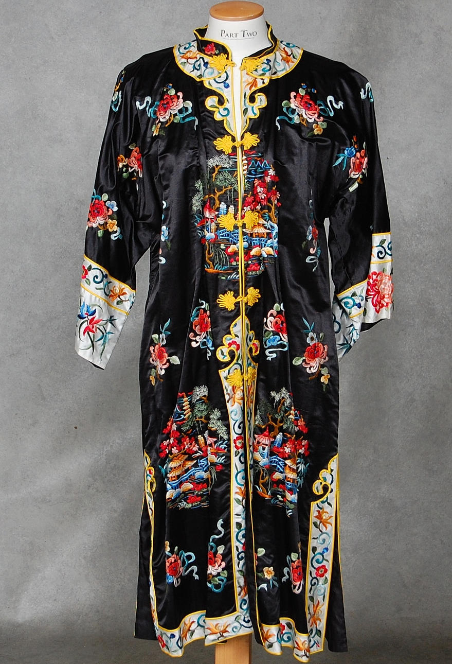 KIMMONO, siden Vintage Kina 1900-tal.