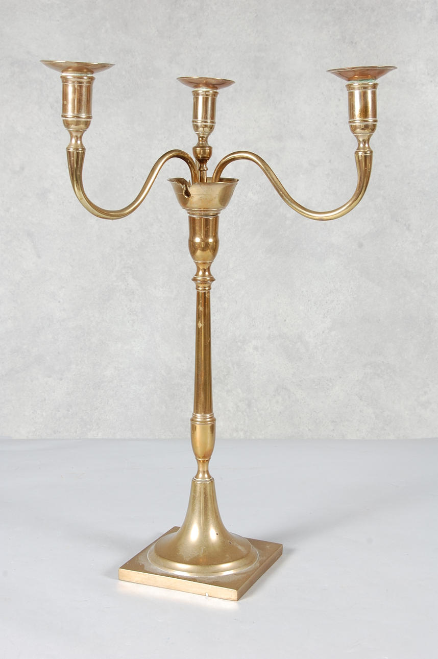 KANDELABER, empire, för 3 ljus, 1800-tal.
