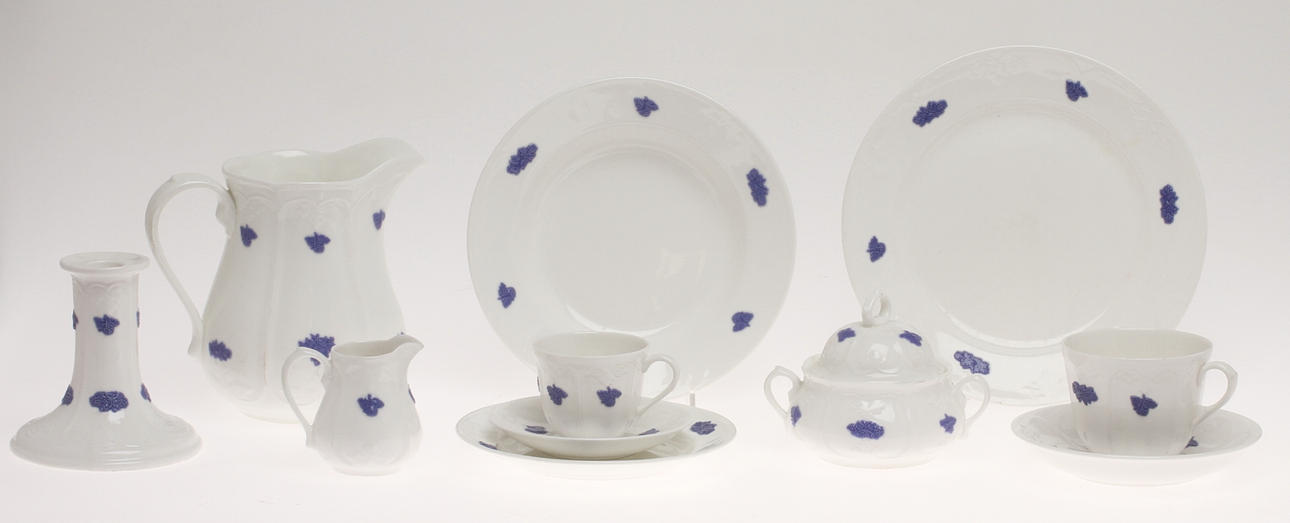 SERVISDELAR, 35 delar, "Blå Blom", Gustavsberg.
