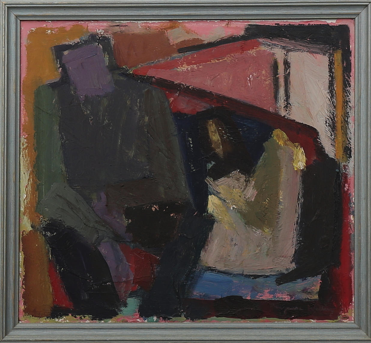 MARGARETA WALLIN. Motiv av mansperson, olja på duk, signerad.