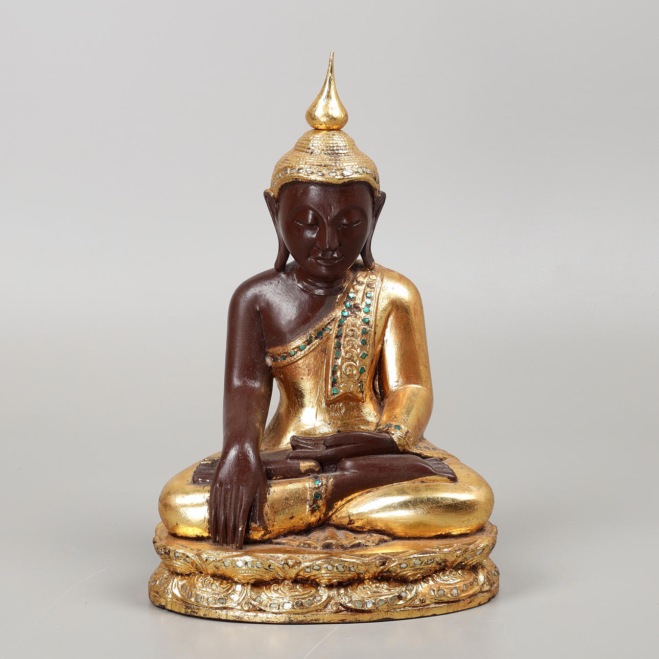 Skulptur, Buddha, trä, 1900/2000-tal.