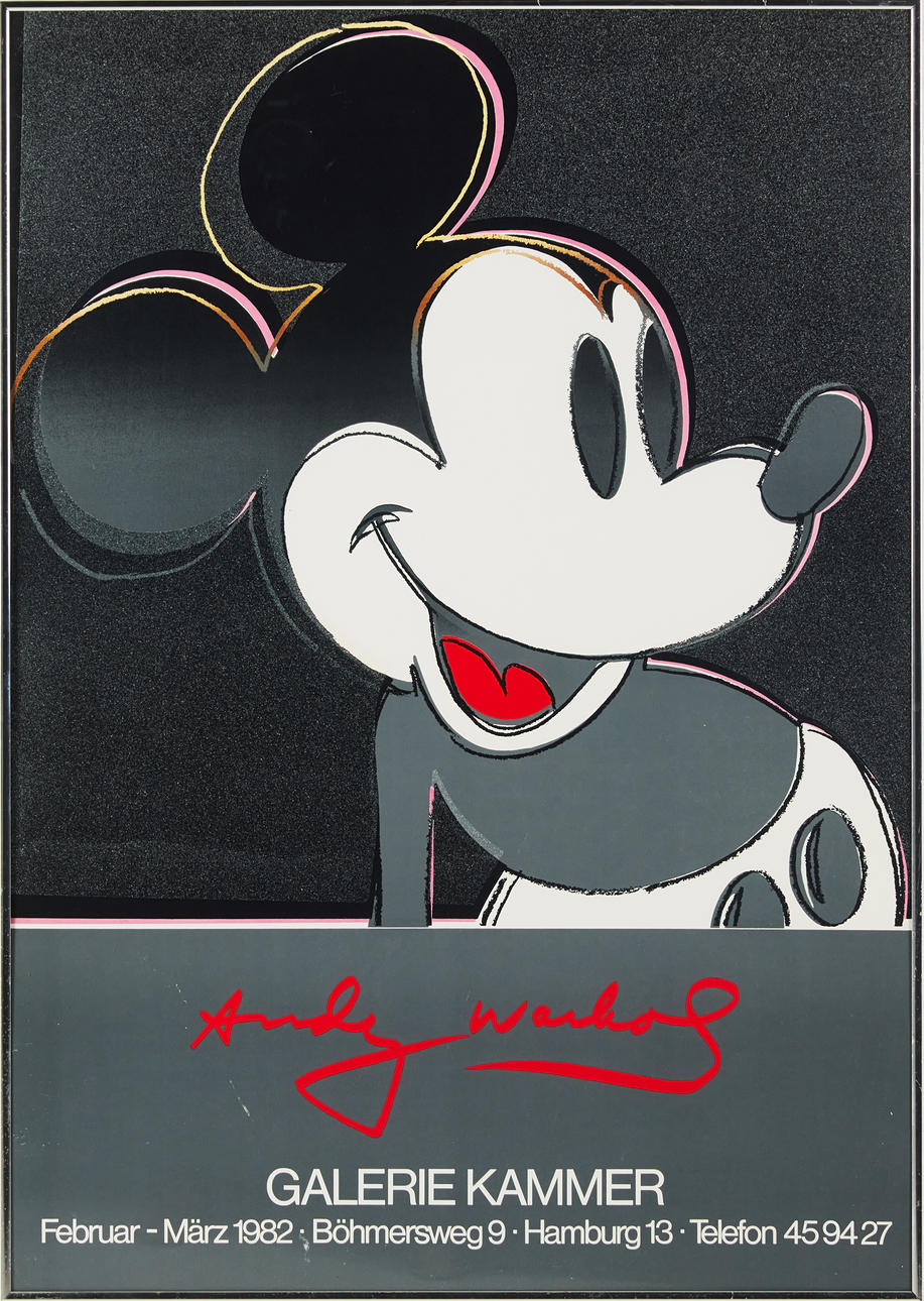 PÓSTER, Andy Warhol, Mickey Mouse, impresión offset.