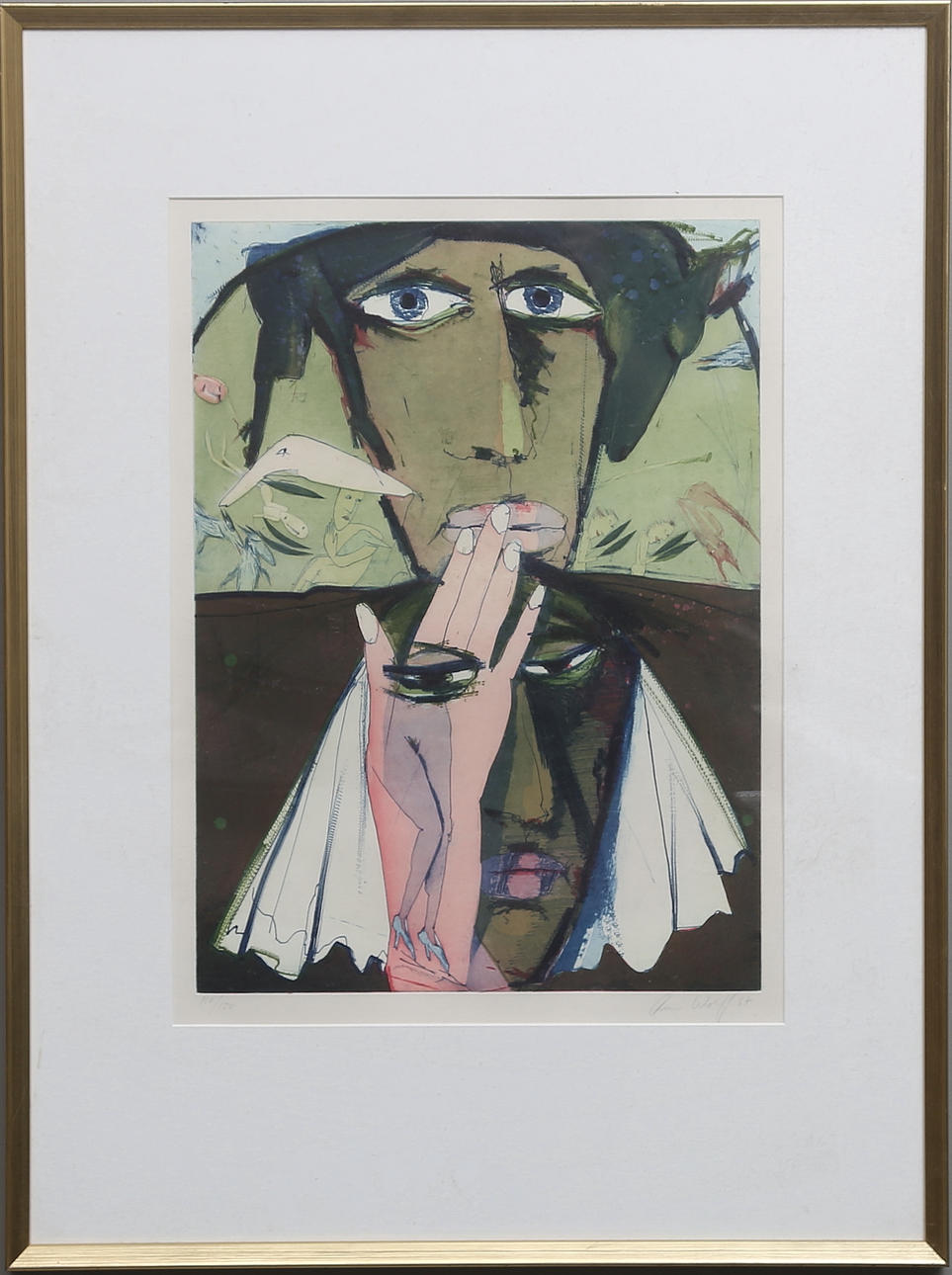 ANN WOLFF. Litografi. Signerad, numrerad 110/120 och daterad -87.