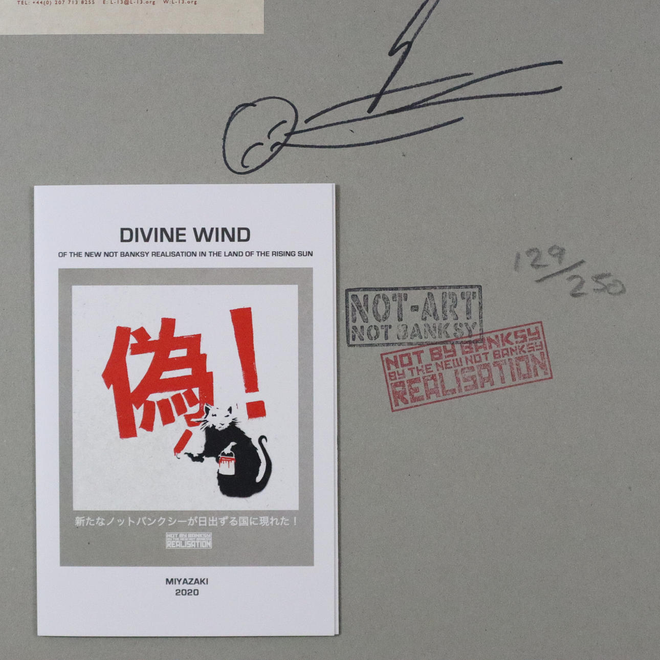 THE NEW NOT BANKSY REALISATION (STOT21STCPLANB). “Divine Wind