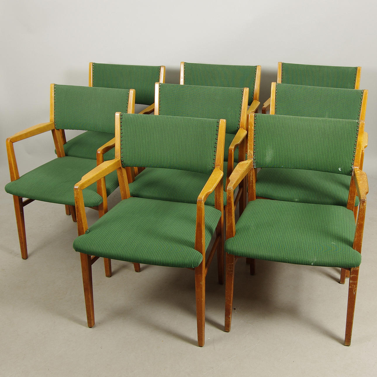 KARMSTOLAR, 8 stycken, 1960-tal.