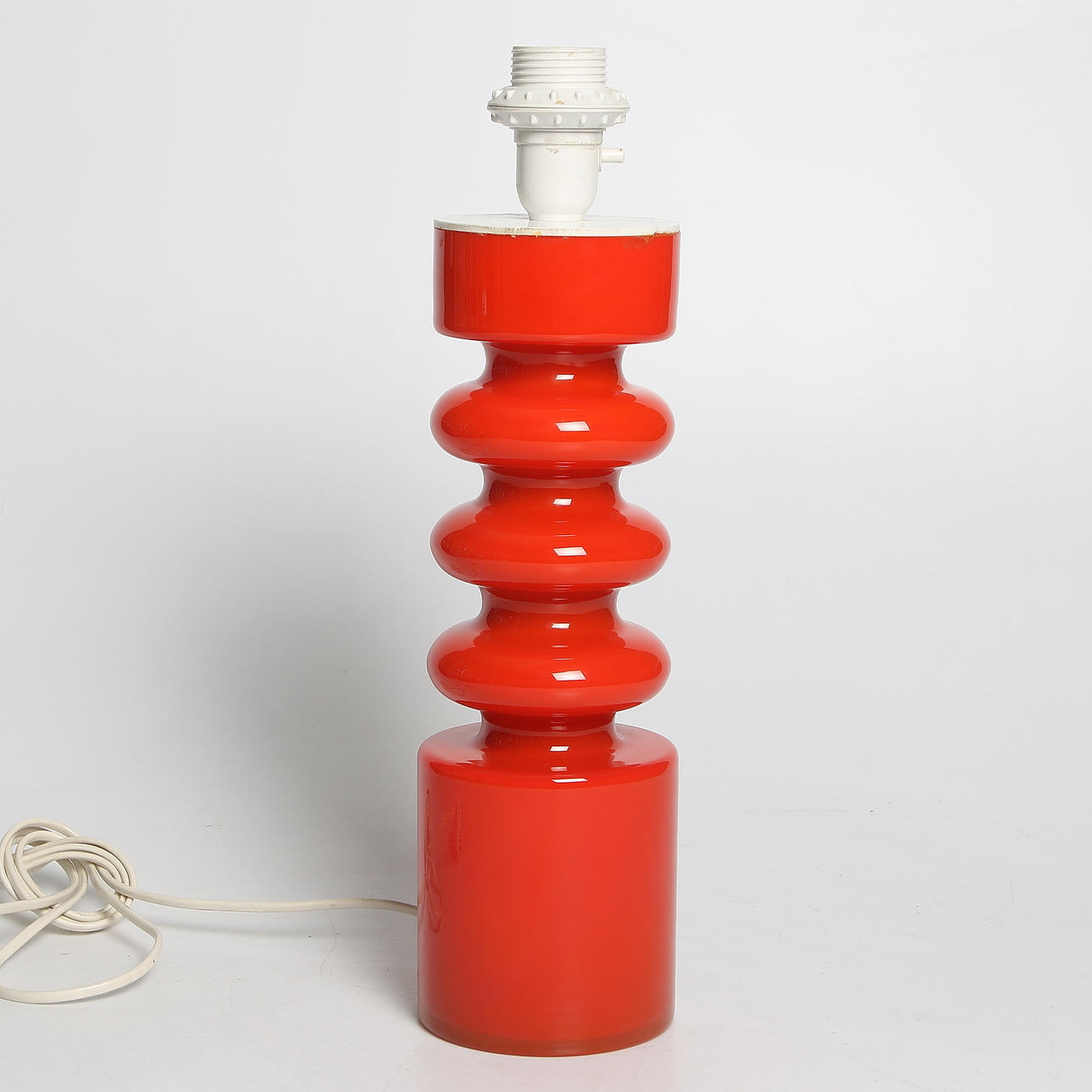 BORDSLAMPA, glas, P.O. Ström, Alsterfors för Bergboms, 1960/70-tal.